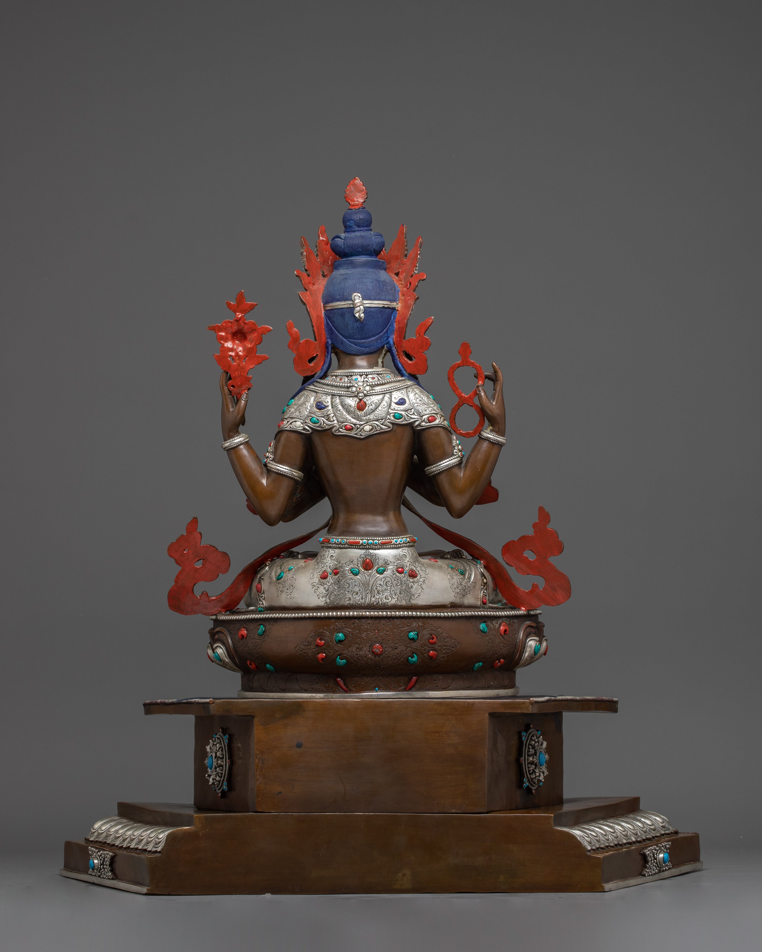 Compassionate Avalokiteshvara "Chenrezig"  Copper Statue | Divine Bodhisattva Being
