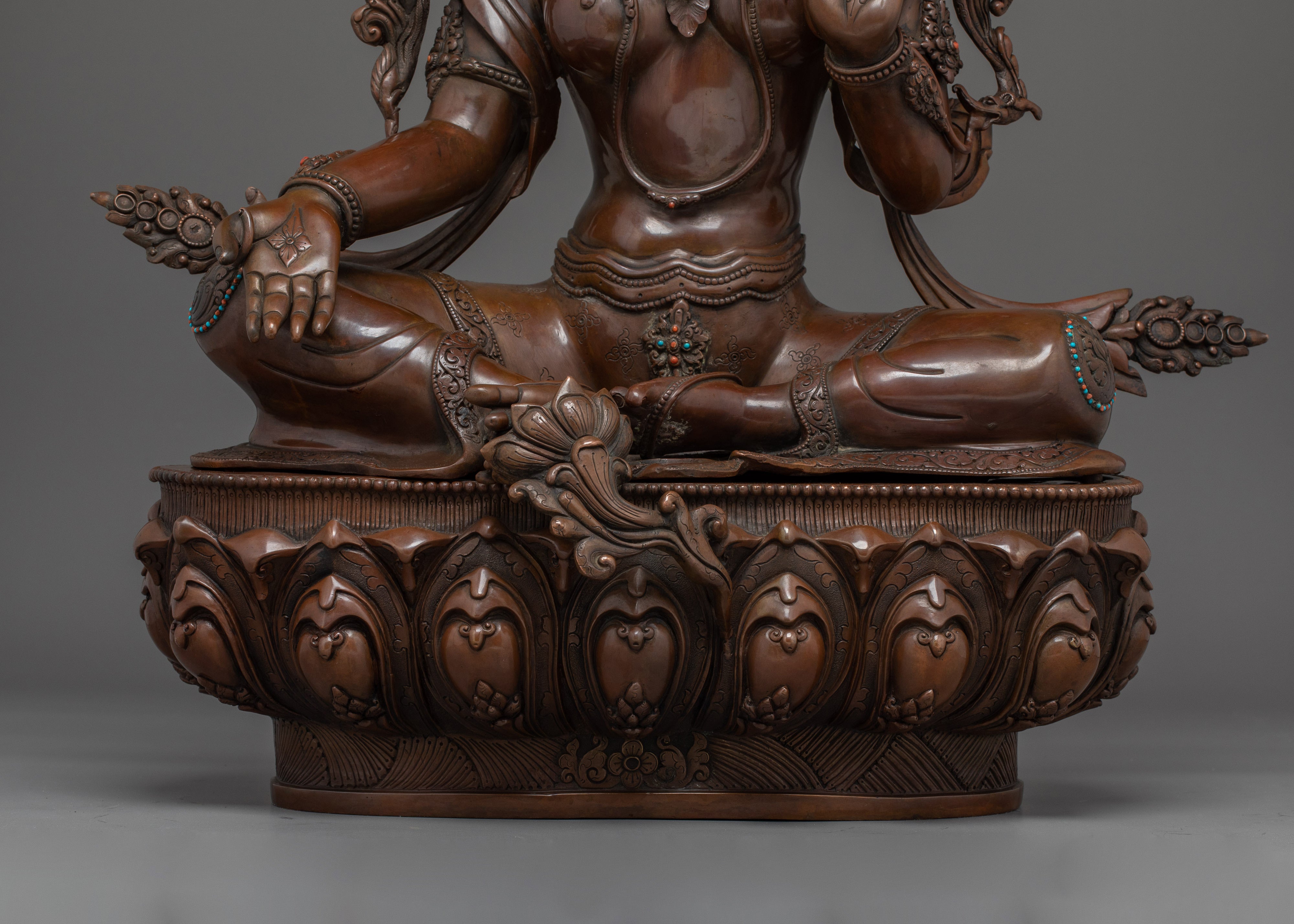Green Tara Art, Peaceful Goddess | Nepali Craftmanship