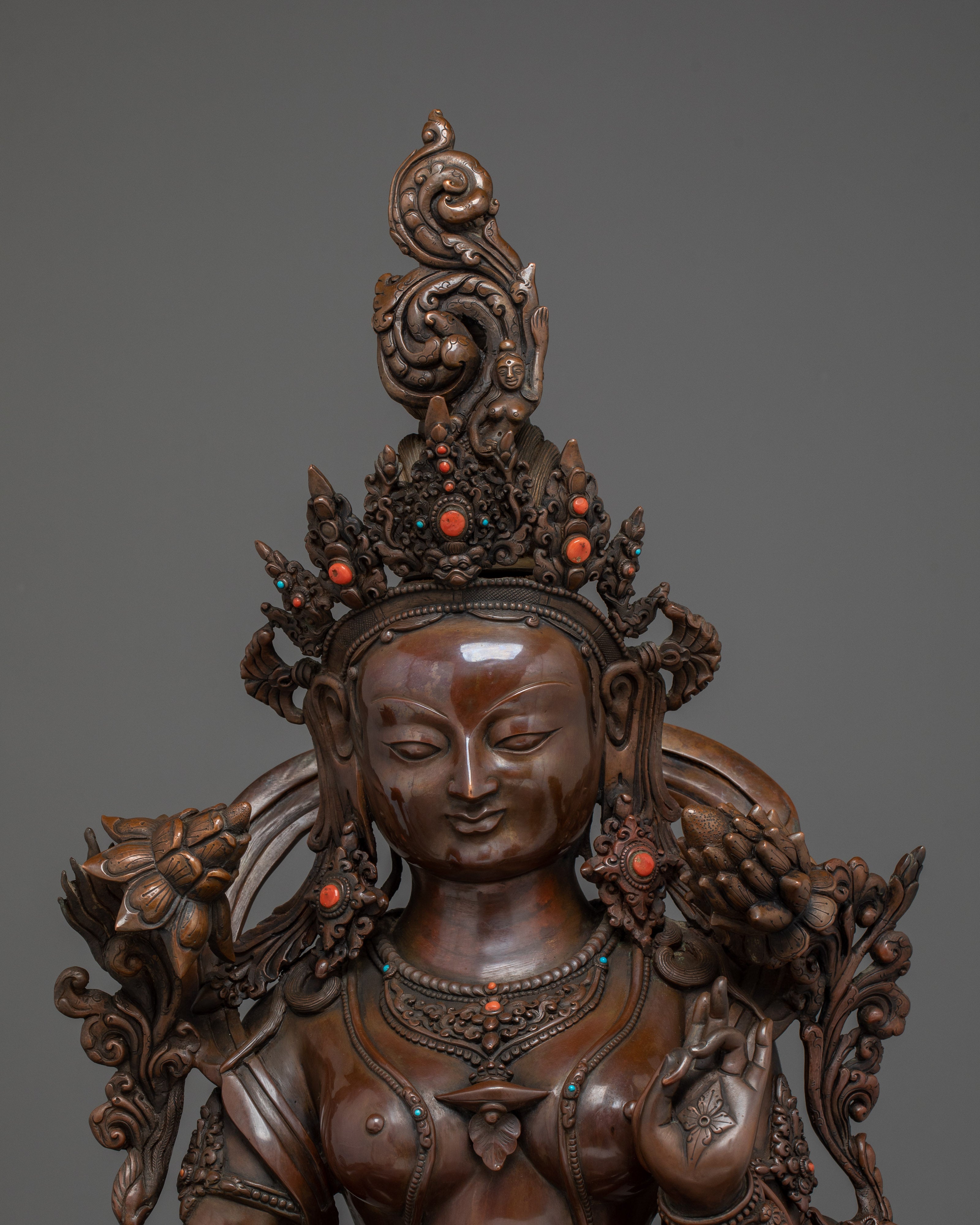 Green Tara Art, Peaceful Goddess | Nepali Craftmanship
