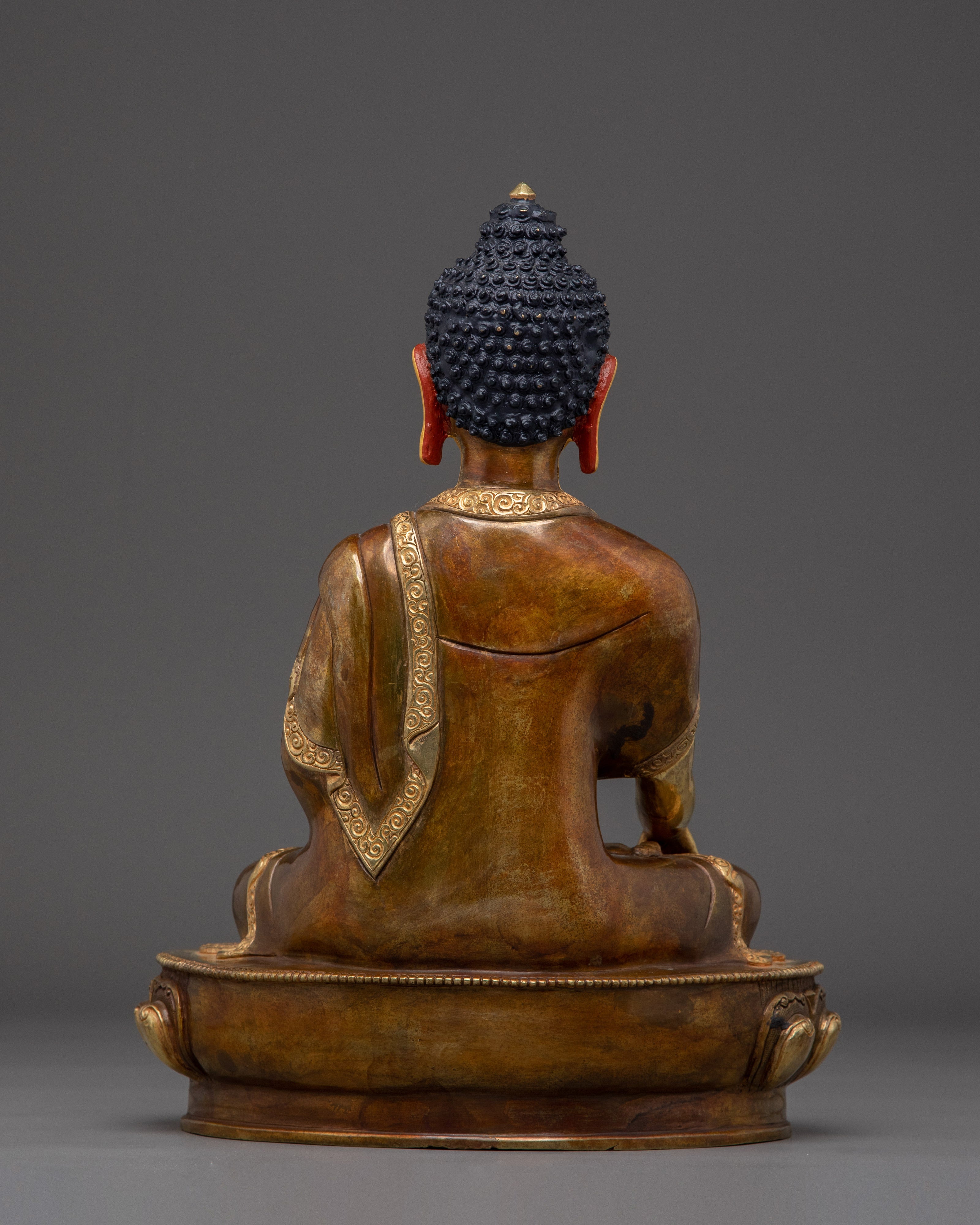 Shakyamuni Statue for Spiritual Serenity | 24K Gold Gilded Copper Sculpture
