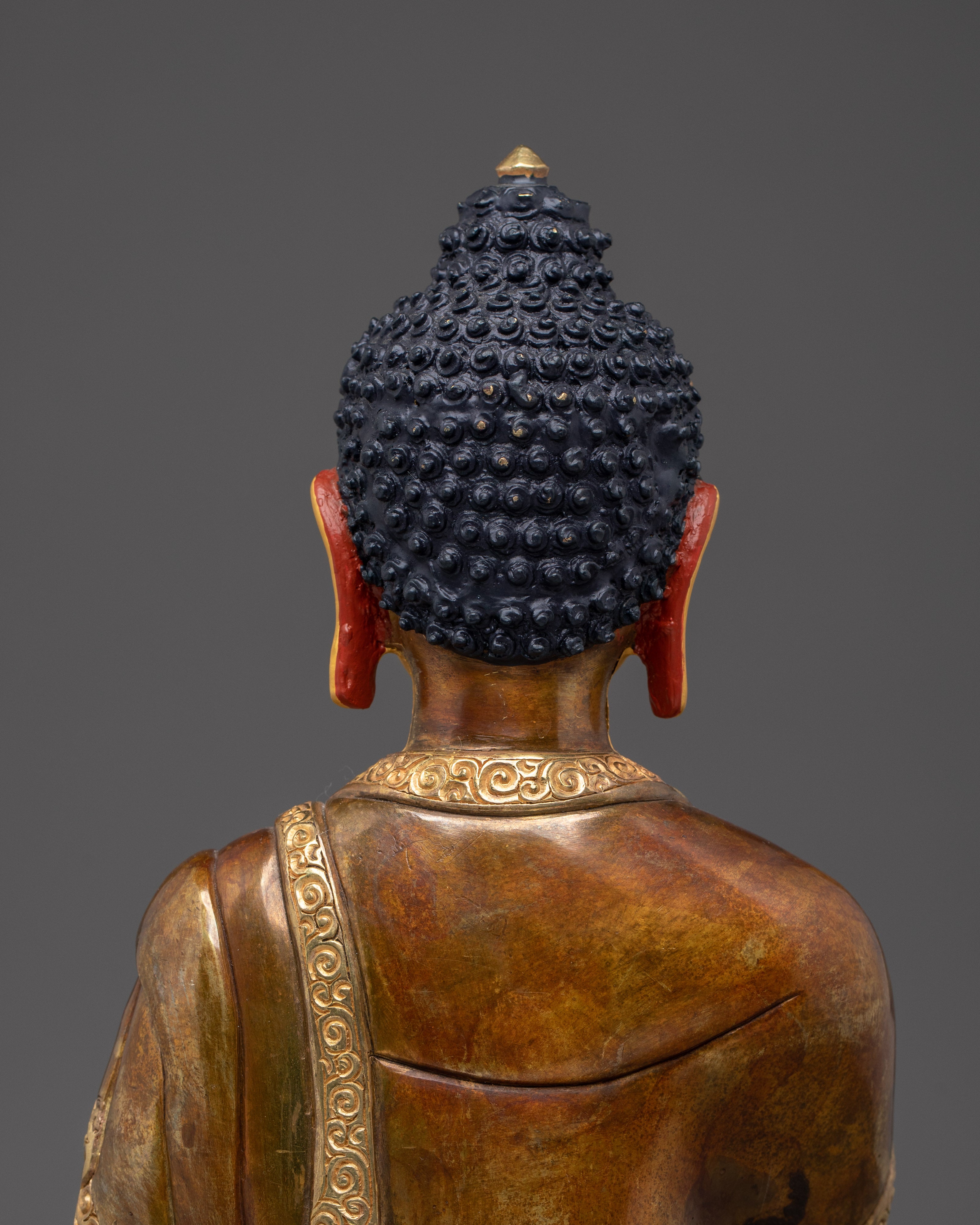Shakyamuni Statue for Spiritual Serenity | 24K Gold Gilded Copper Sculpture