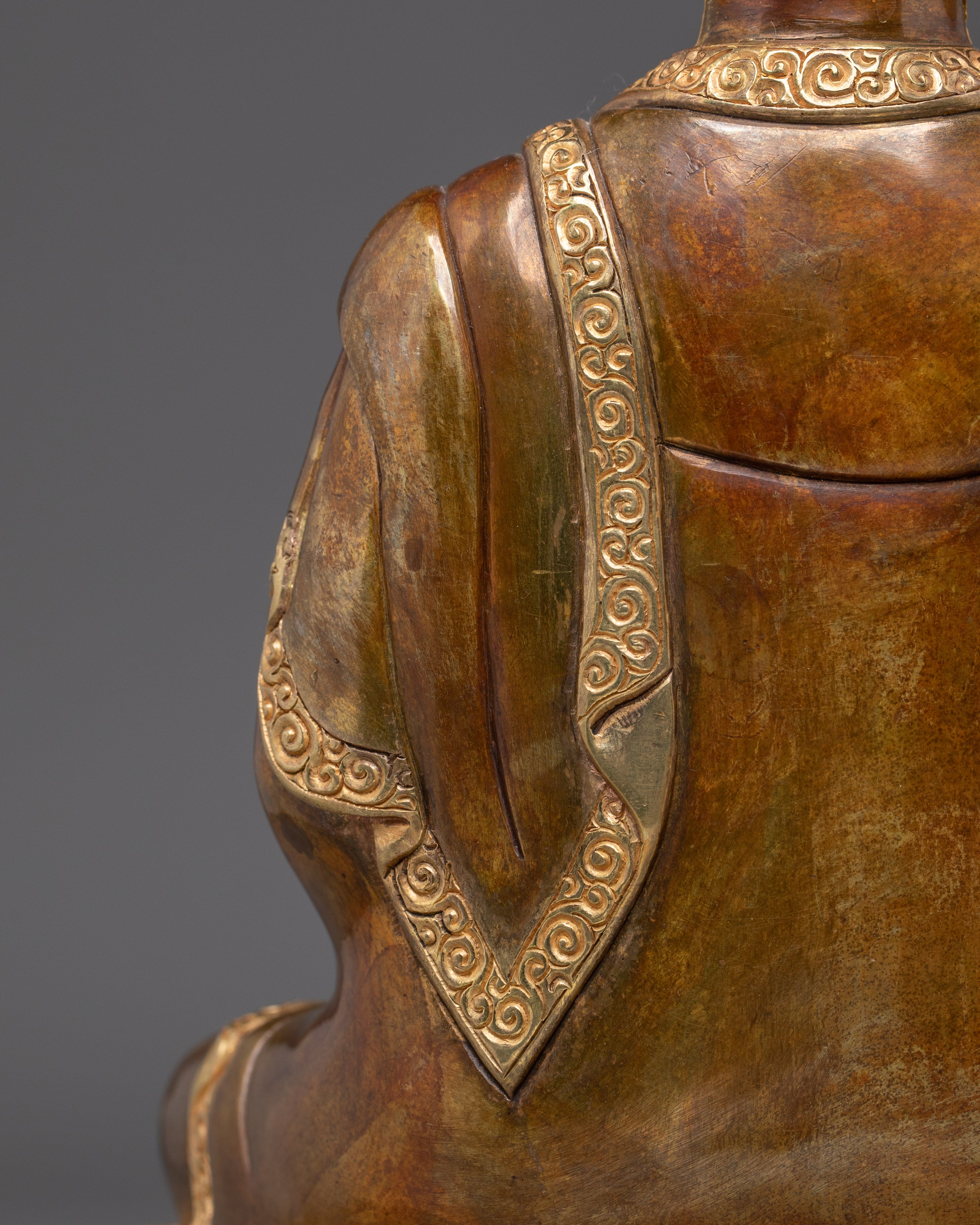 Shakyamuni Statue for Spiritual Serenity | 24K Gold Gilded Copper Sculpture
