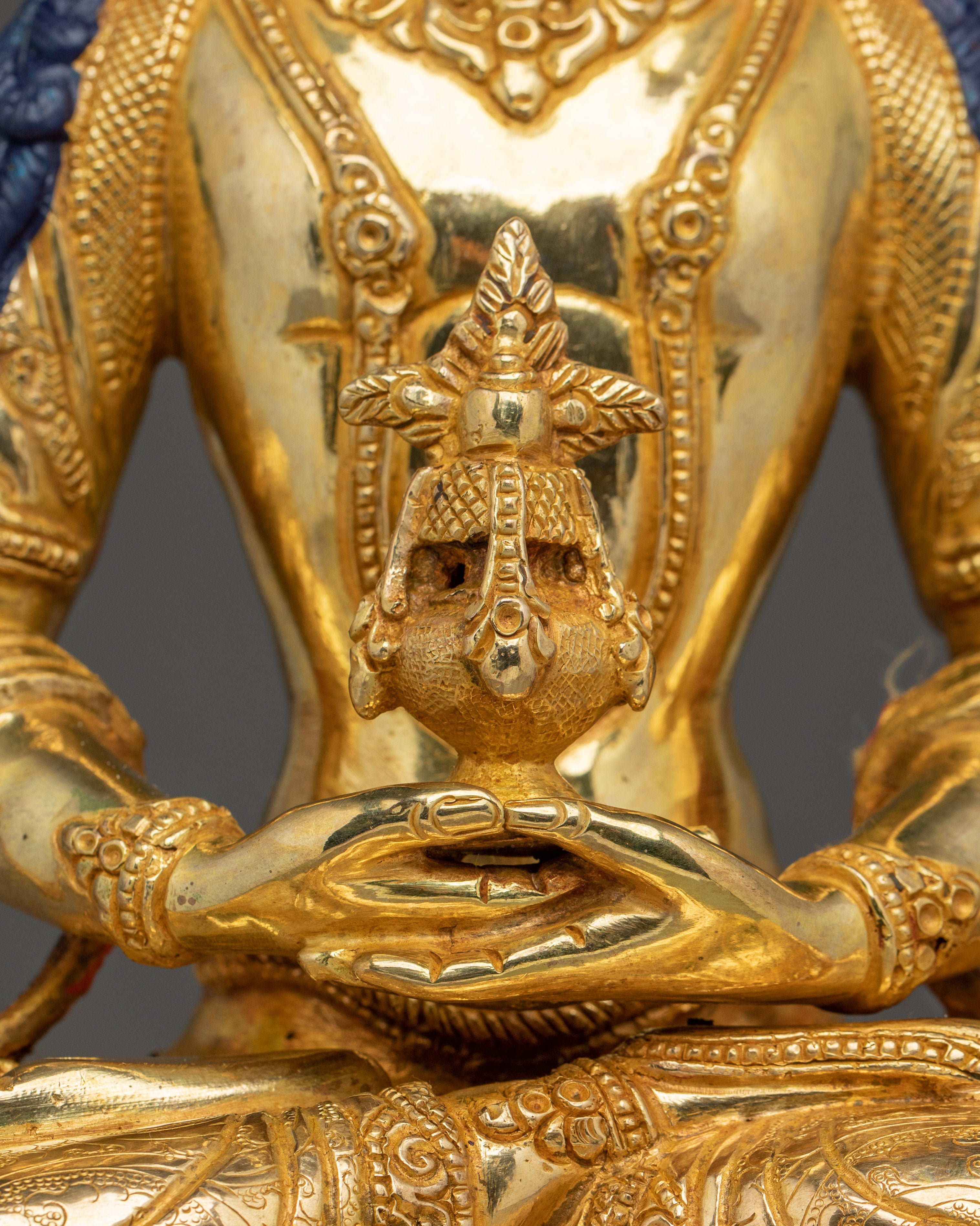 Golden Amitayus Sculpture | Himalayan Crafted Icon for Healing