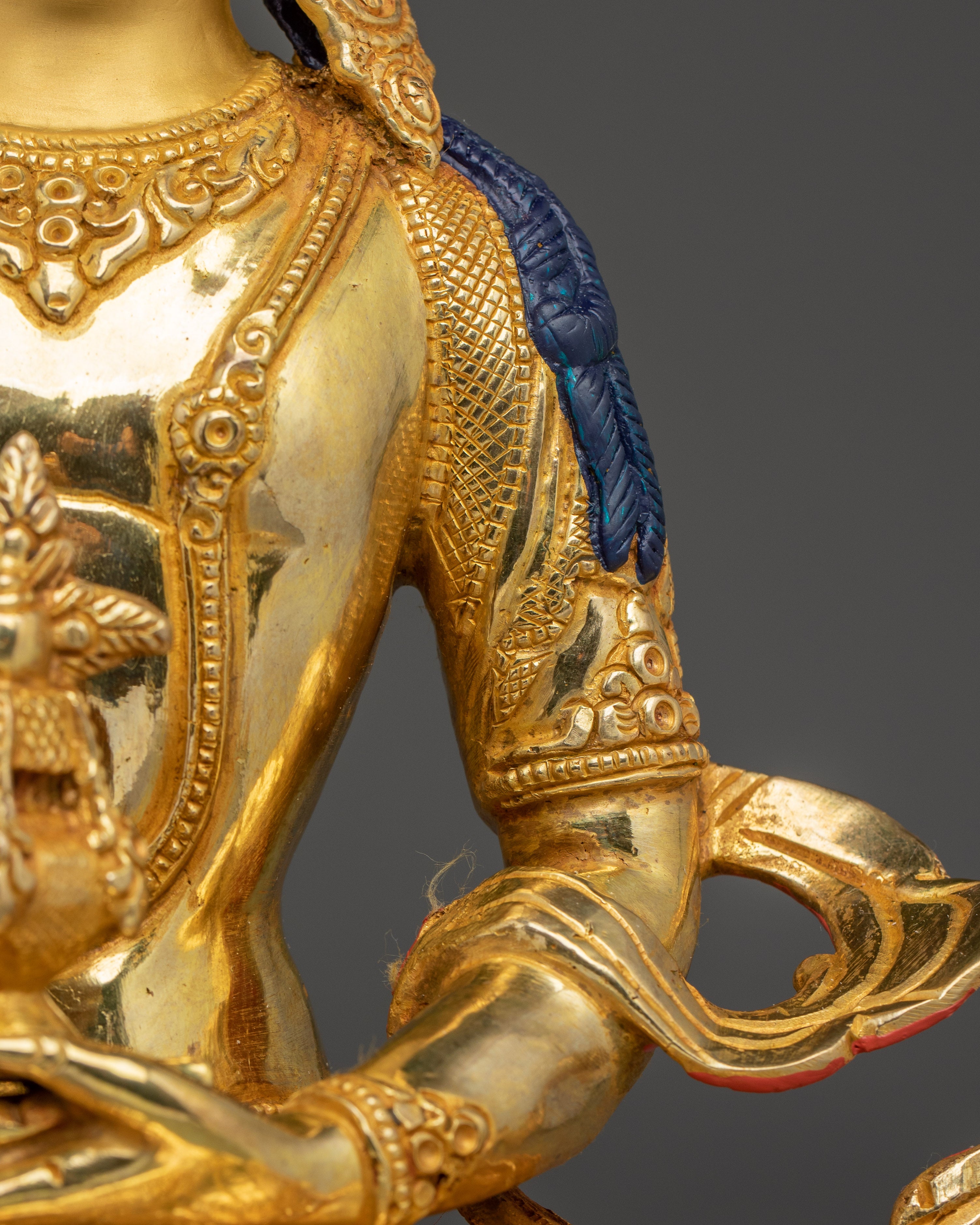 Golden Amitayus Sculpture | Himalayan Crafted Icon for Healing