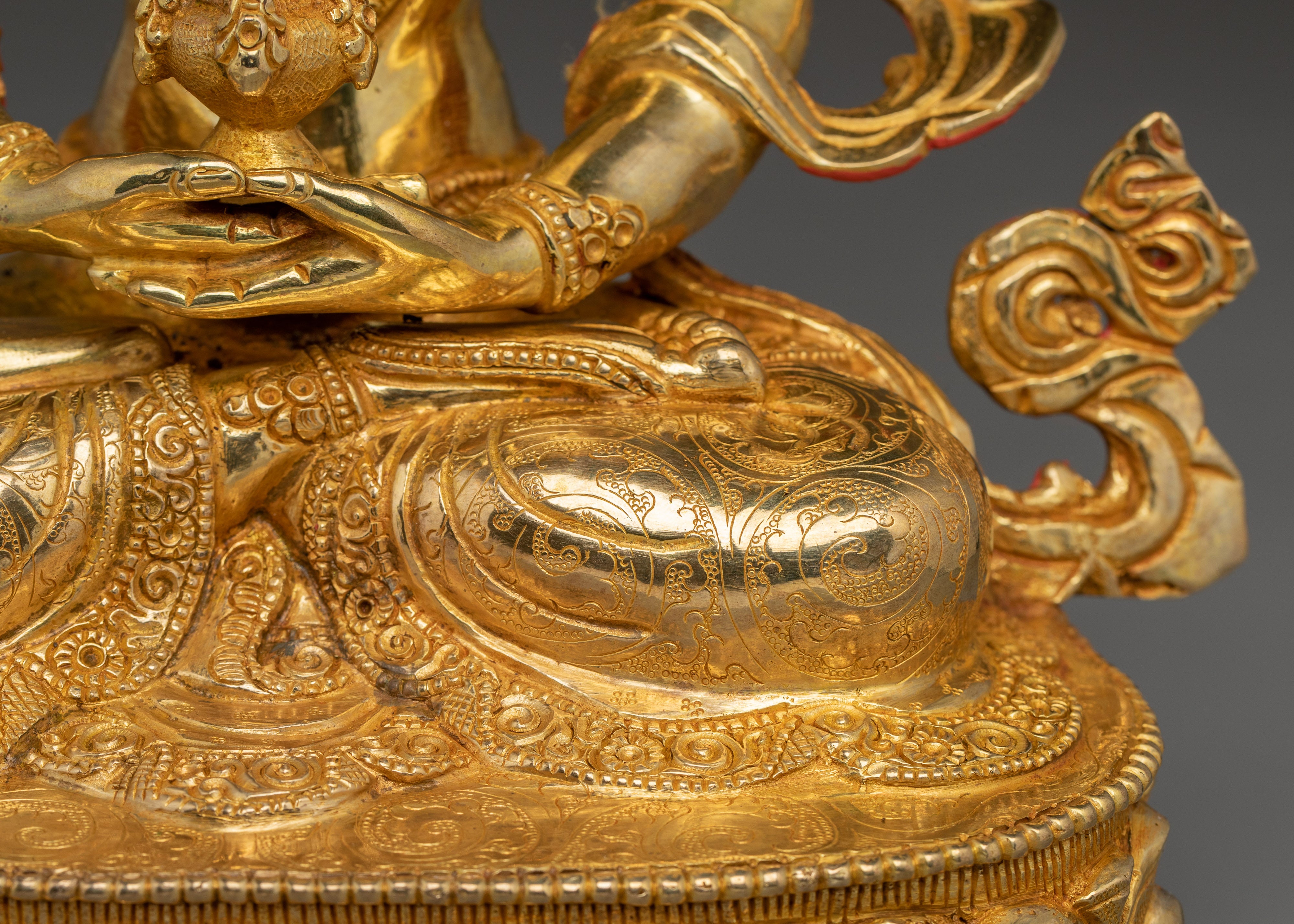 Golden Amitayus Sculpture | Himalayan Crafted Icon for Healing