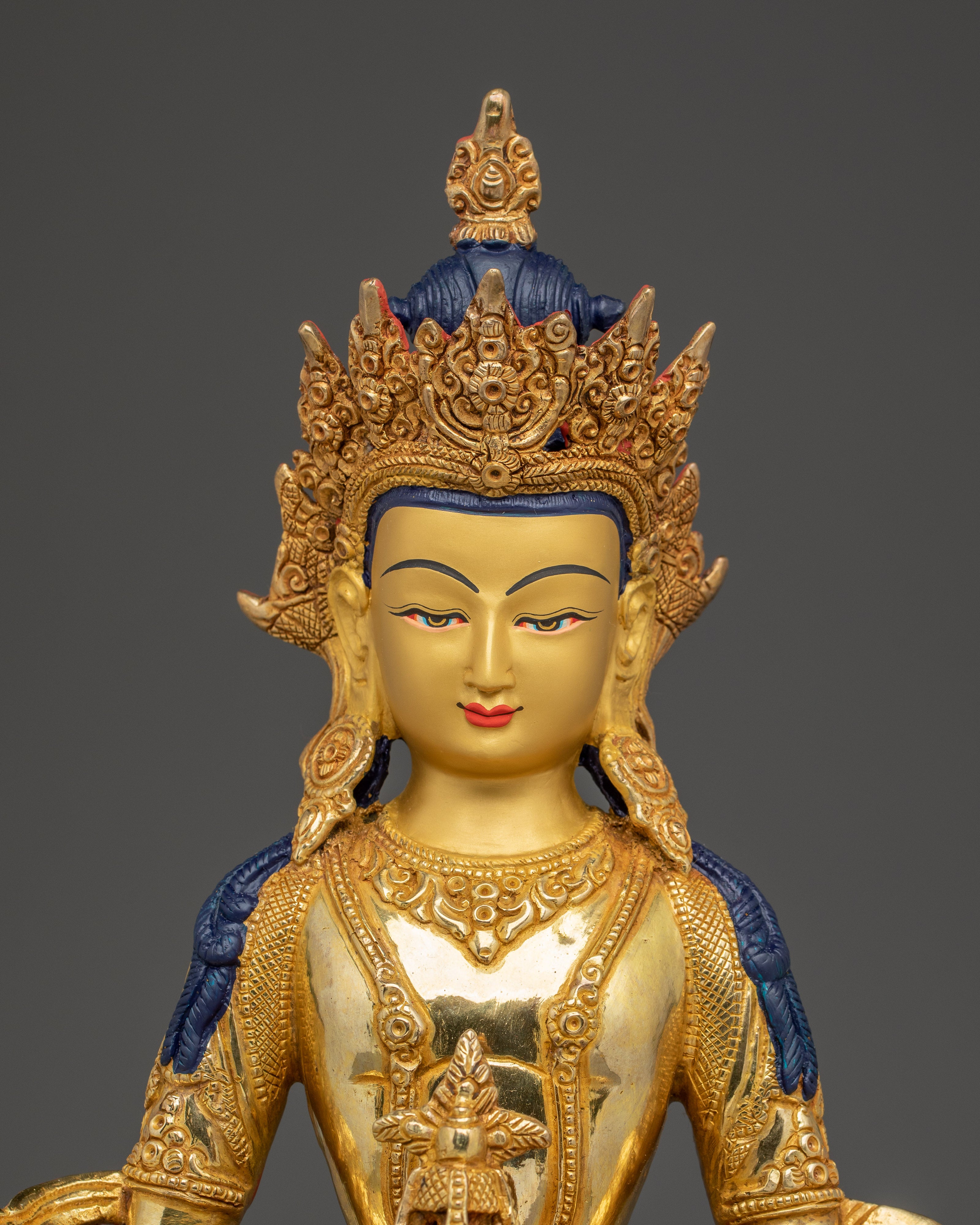 Golden Amitayus Sculpture | Himalayan Crafted Icon for Healing