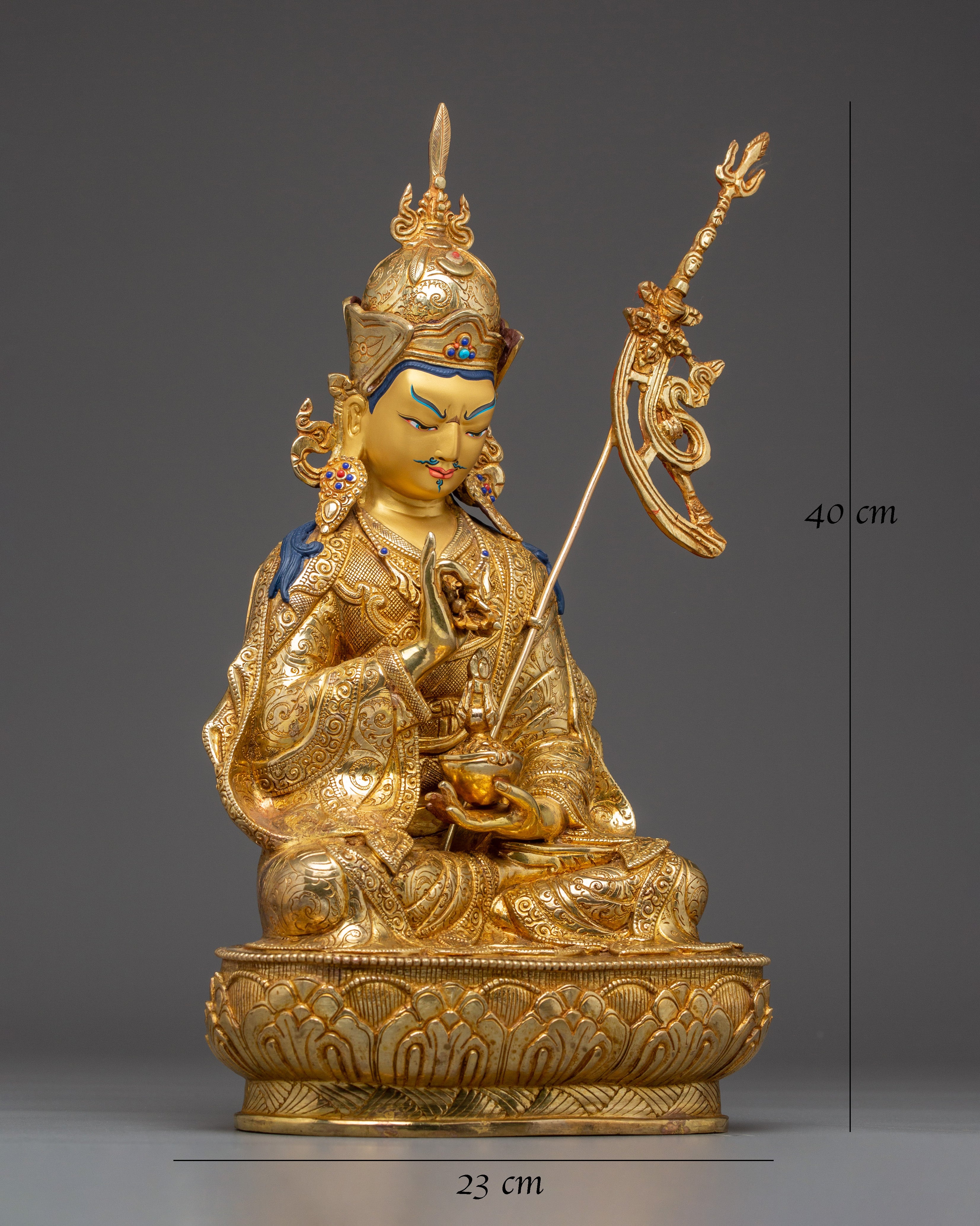 Guru Tsokye dorje Statue: Peaceful Padmasambhava Form 