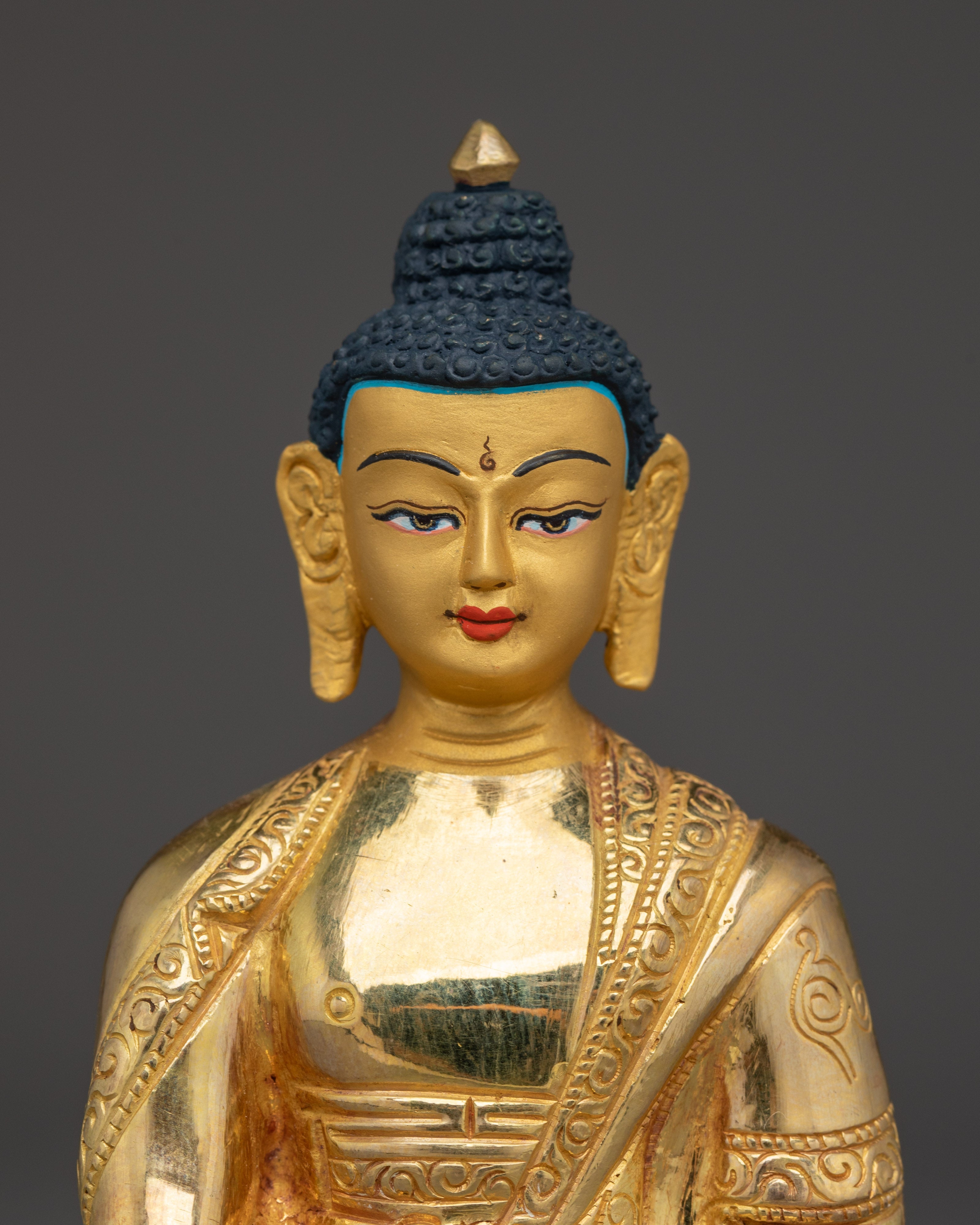 Enlightened Sage Icon Shakyamuni Buddha | Himalayan Artwork for Spiritual Guidance