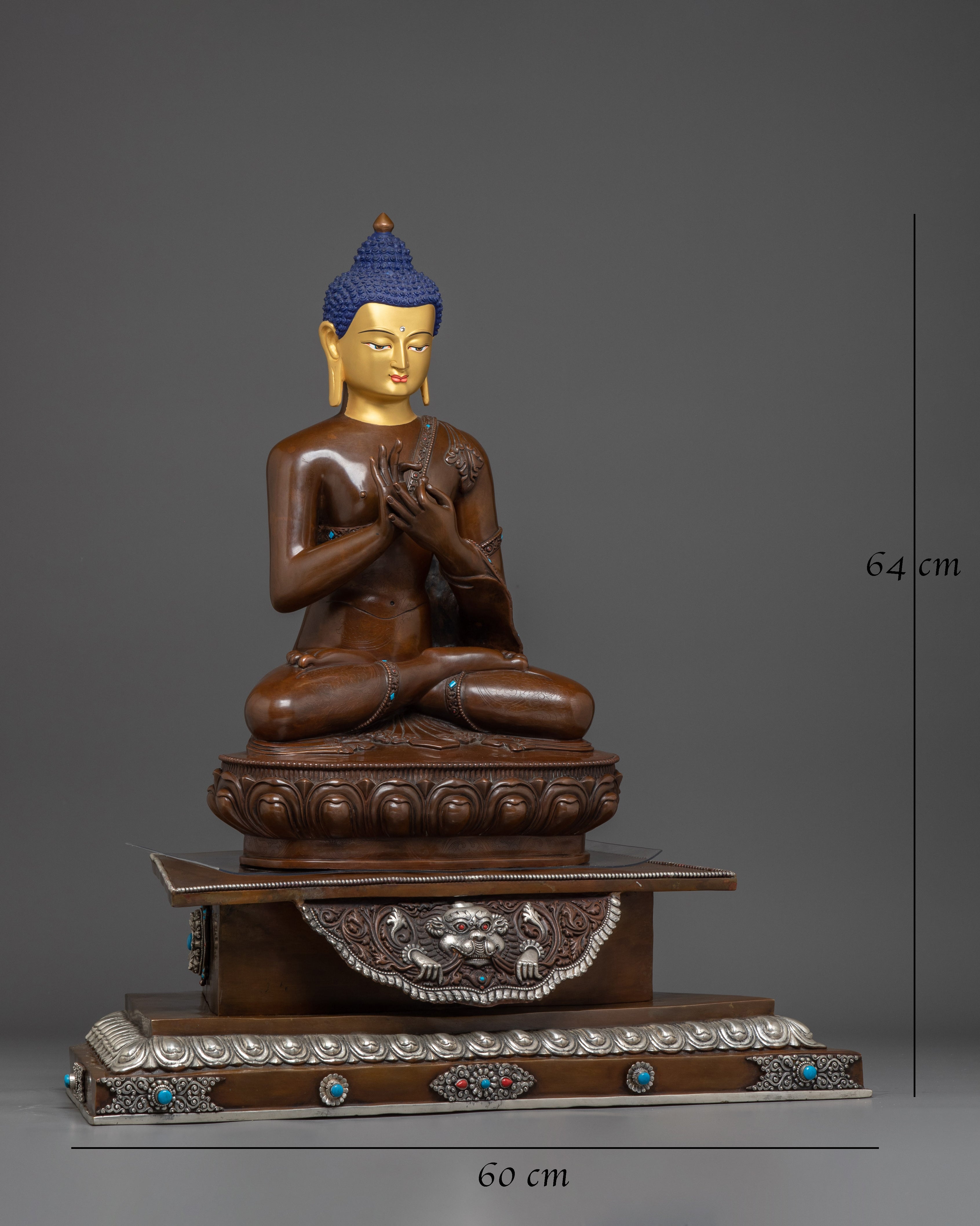 Vairocana Buddha with Throne and Gemstone 