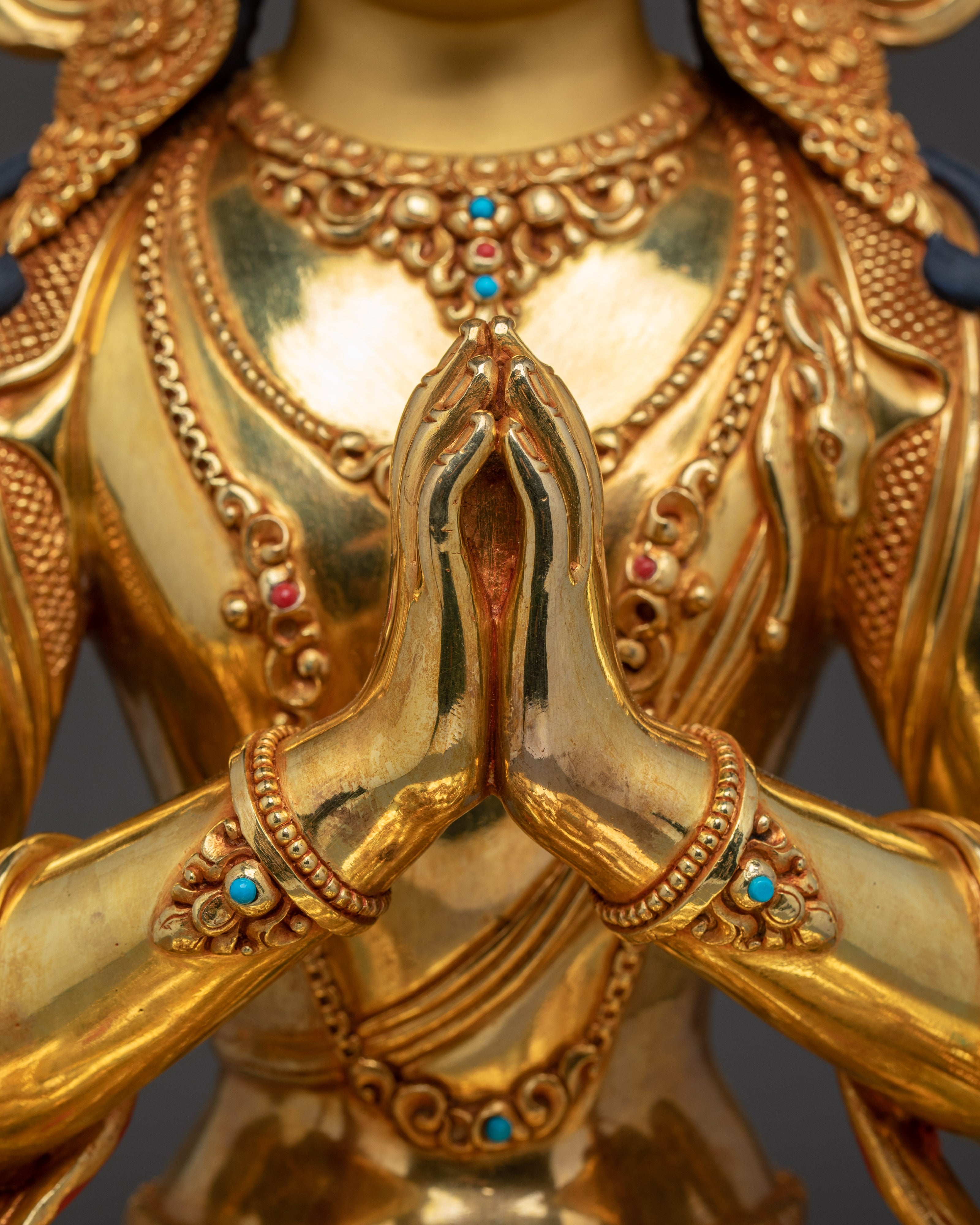 Spiritual Decor Chenrezig Art | Handmade Nepali Sculpture