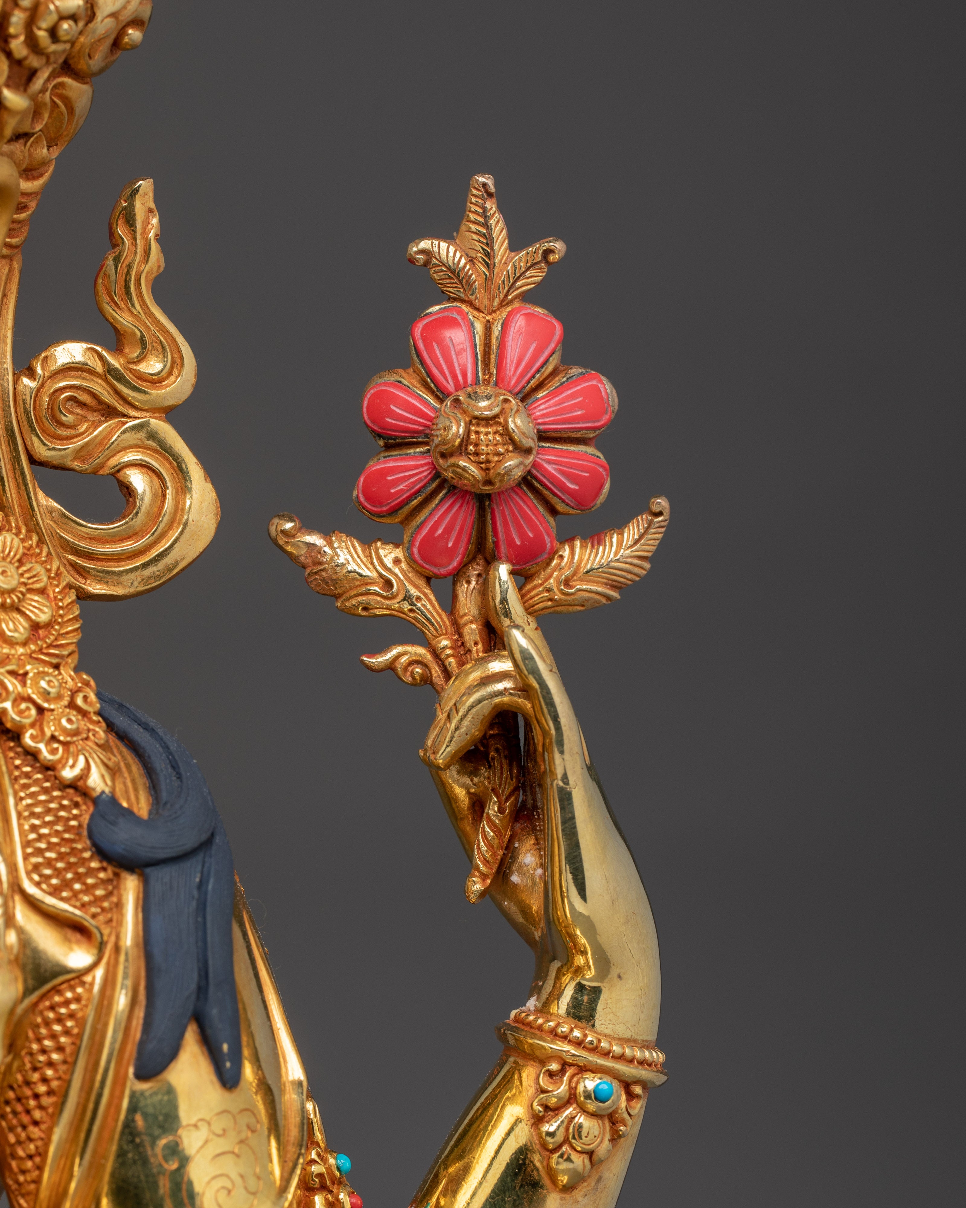 Spiritual Decor Chenrezig Art | Handmade Nepali Sculpture