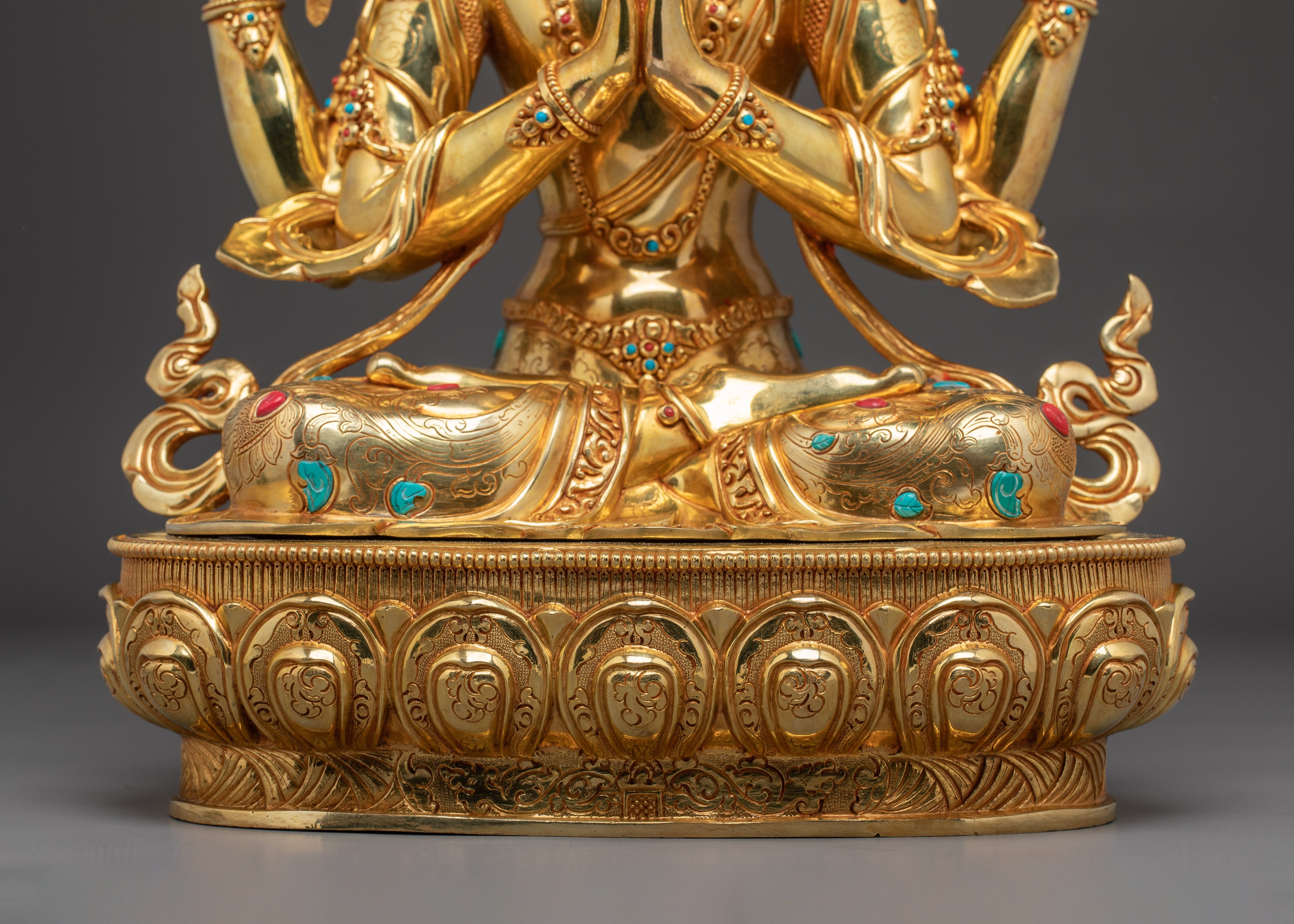Spiritual Decor Chenrezig Art | Handmade Nepali Sculpture