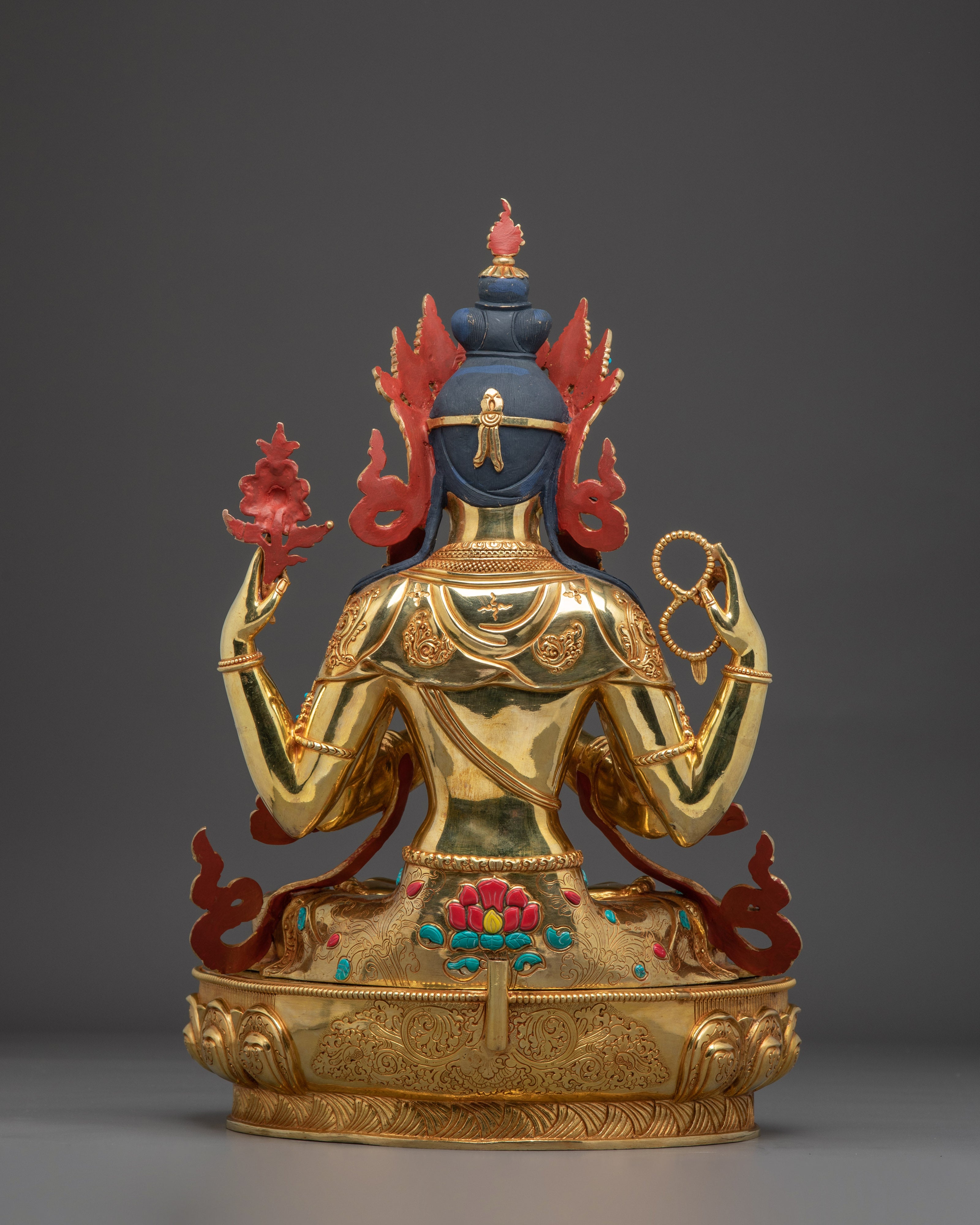 Spiritual Decor Chenrezig Art | Handmade Nepali Sculpture