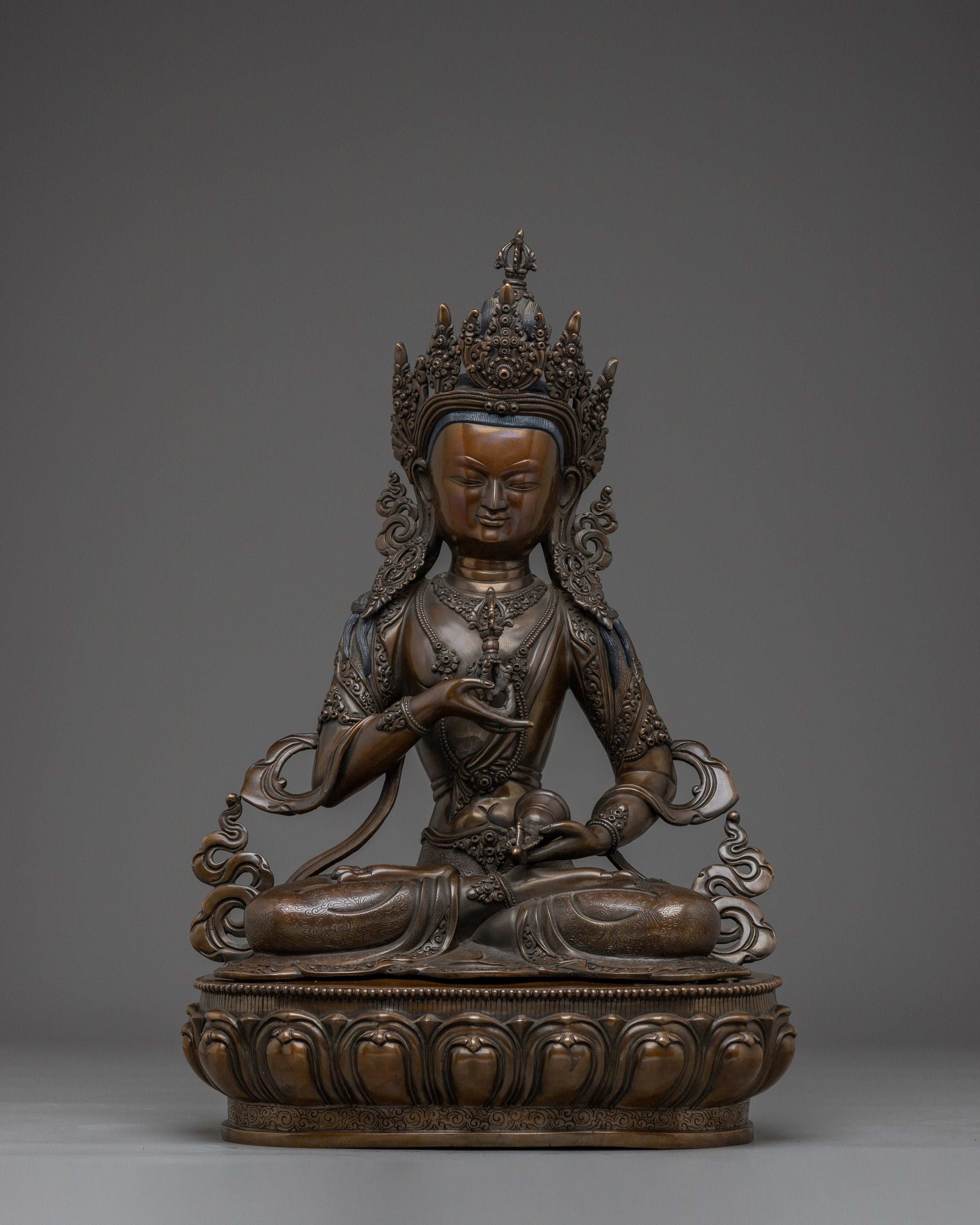 Symbol of Varjasattva Oxidized Copper