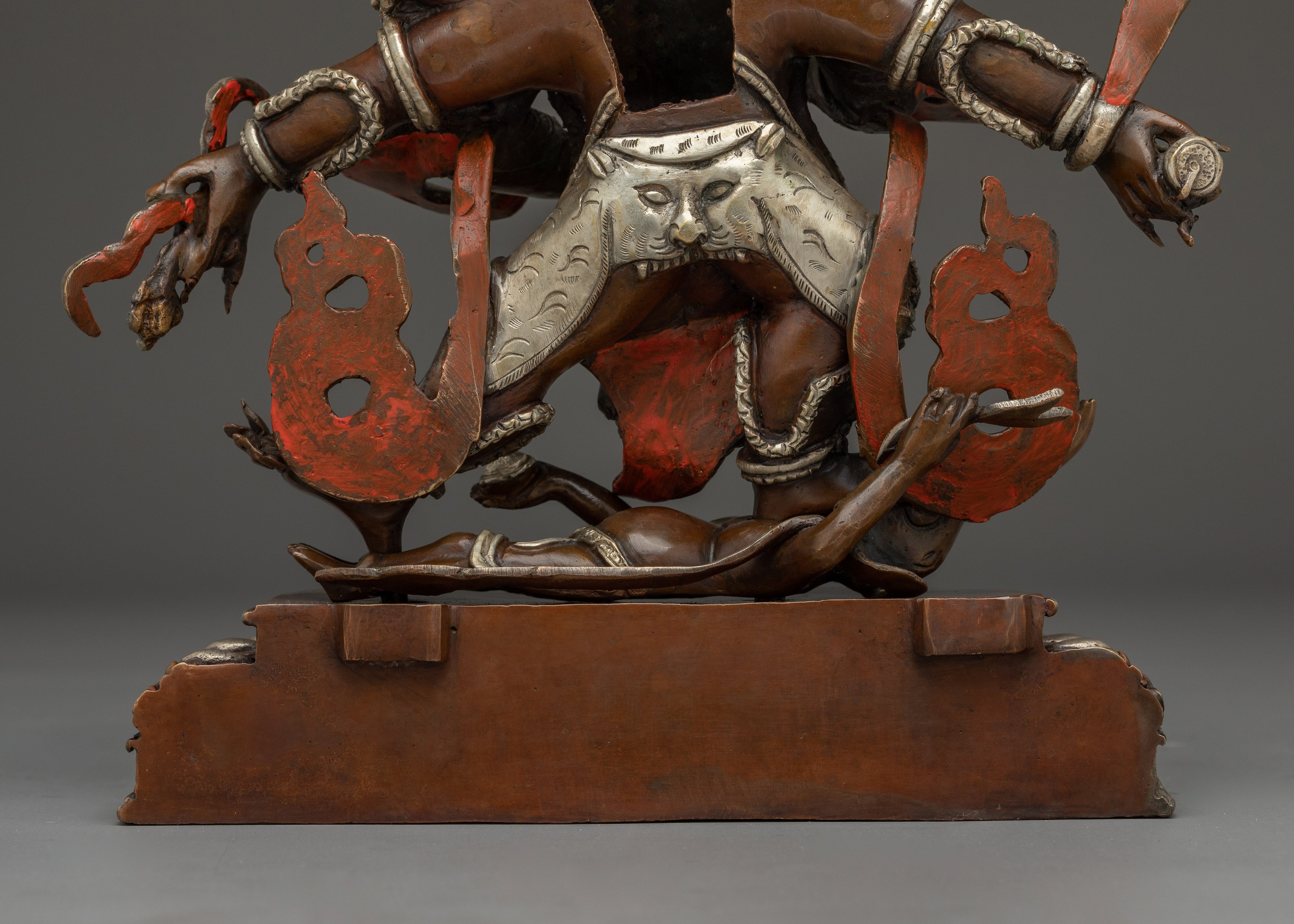 Six Armed Mahakala Statue: Buddhist Protector Deity