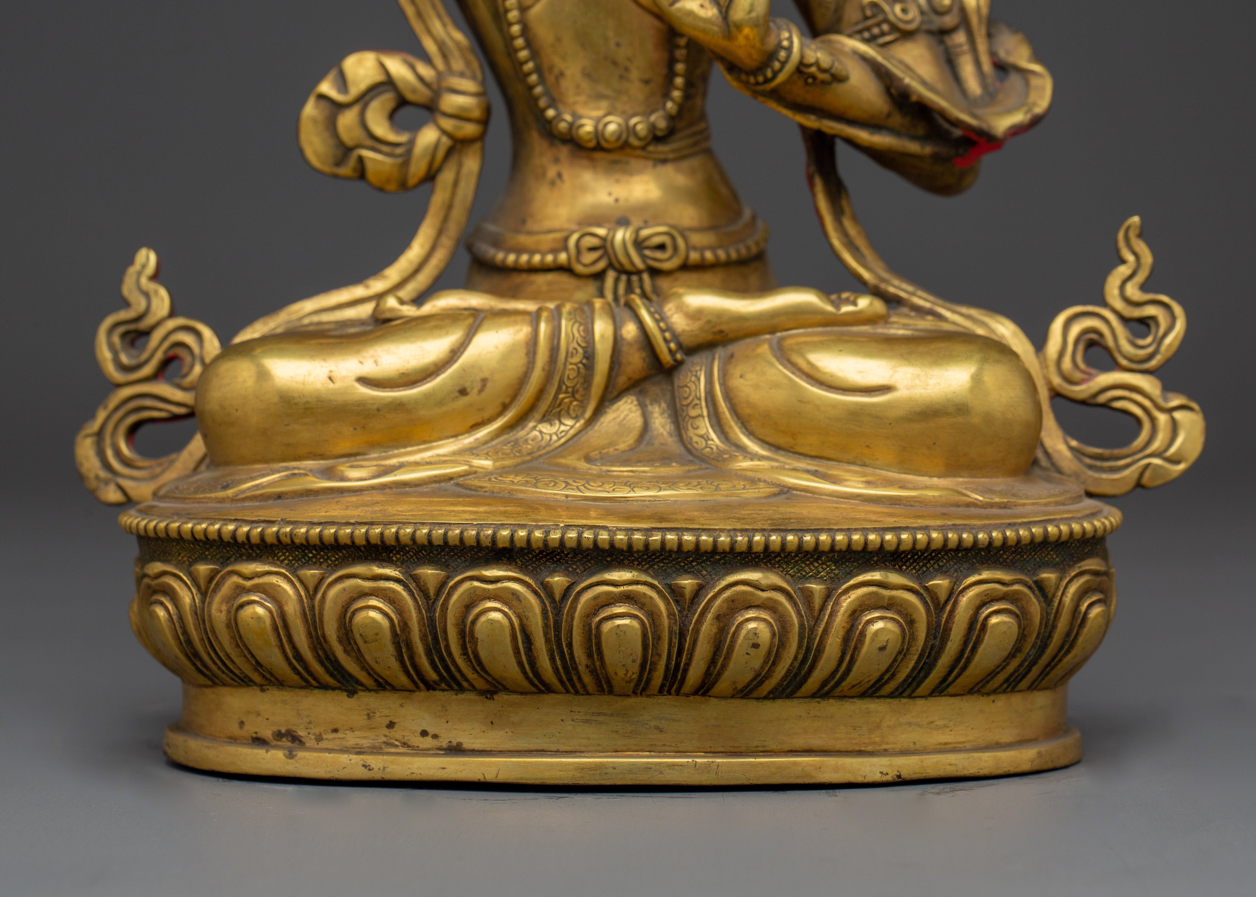 Tibetan Bodhisattva Manjushri Handmade Art | Buddhist Spiritual Decor