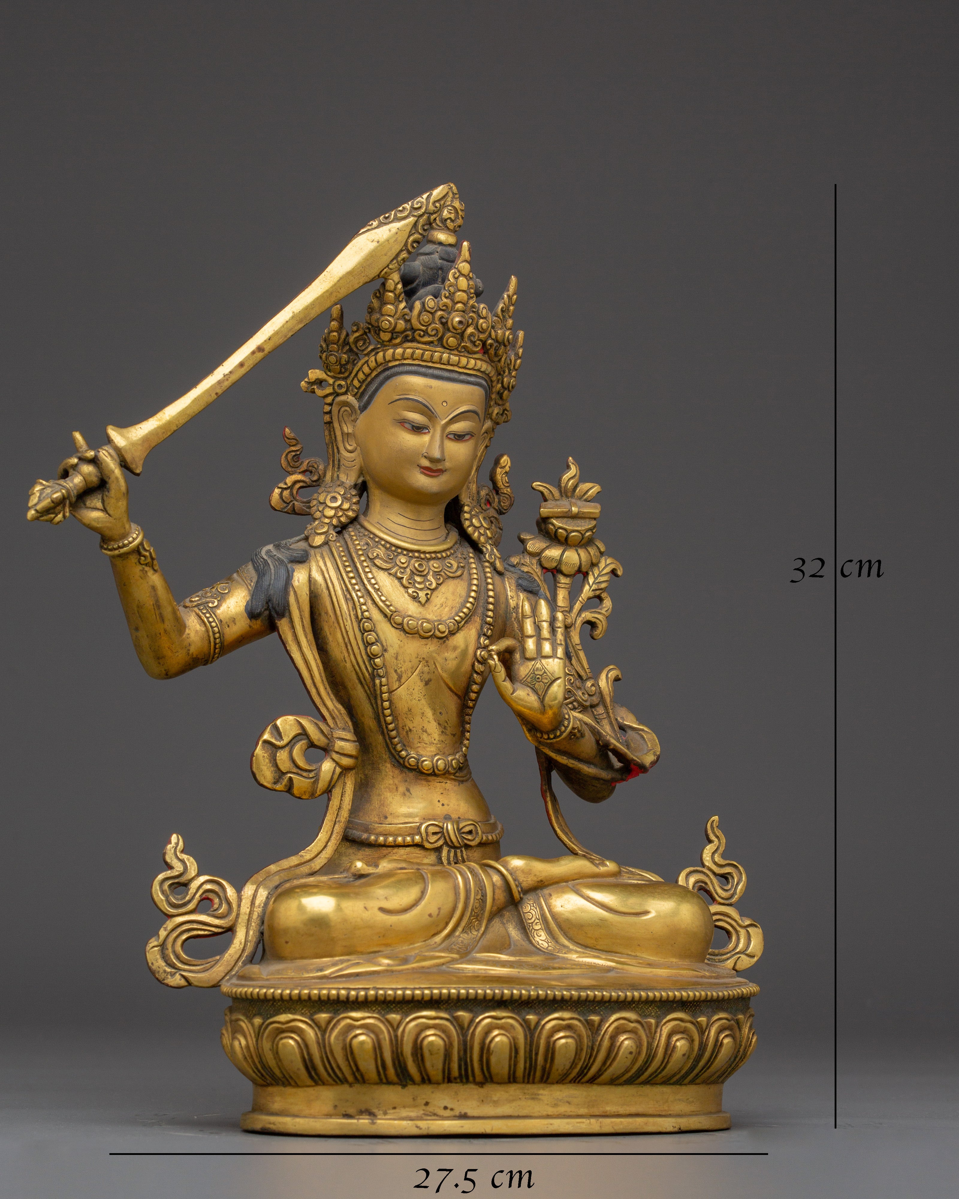 Tibetan Bodhisattva Manjushri Handmade Art