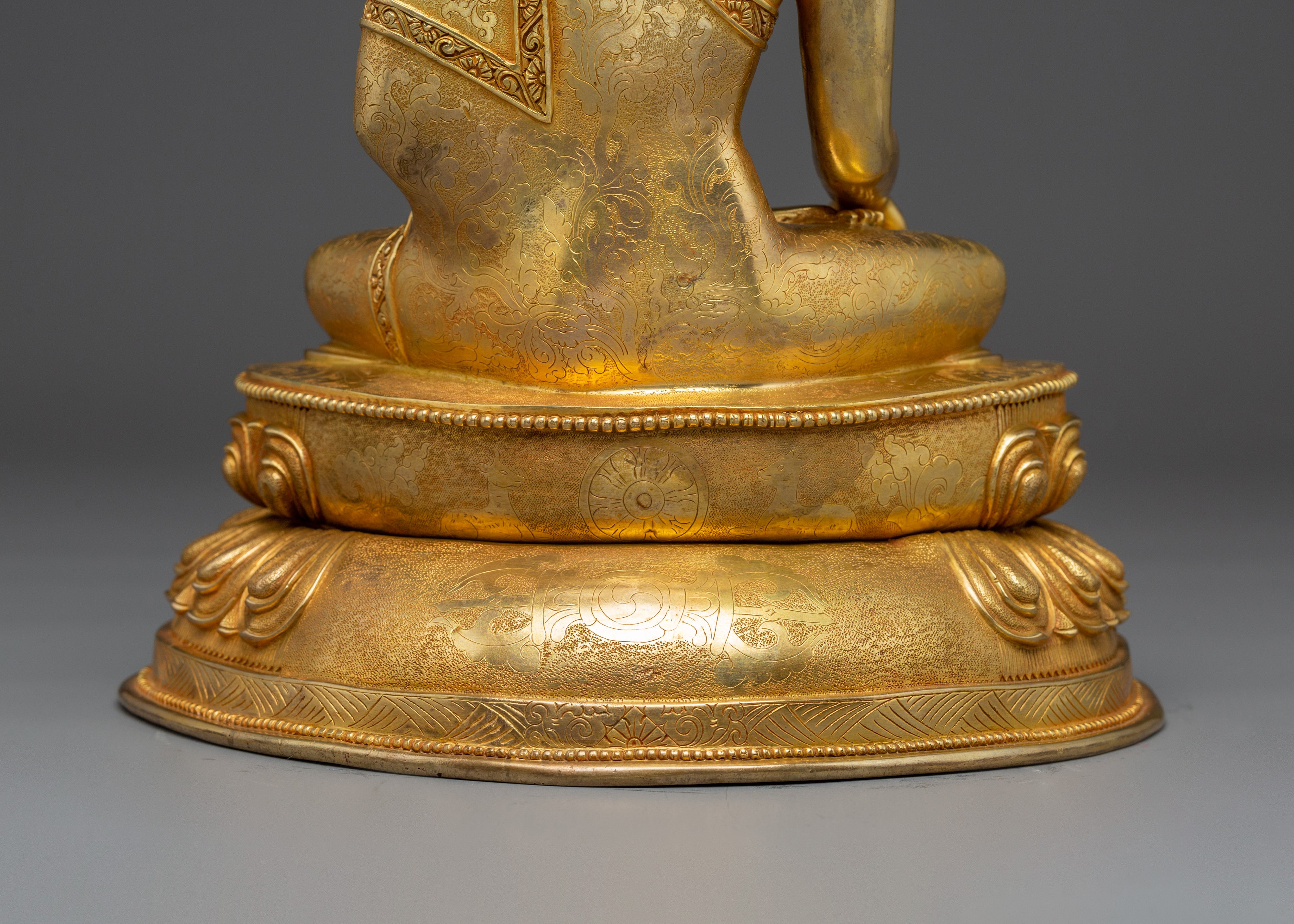 Shakyamuni Buddha with Gold Gilding | Ideal for meditation, spiritual practice