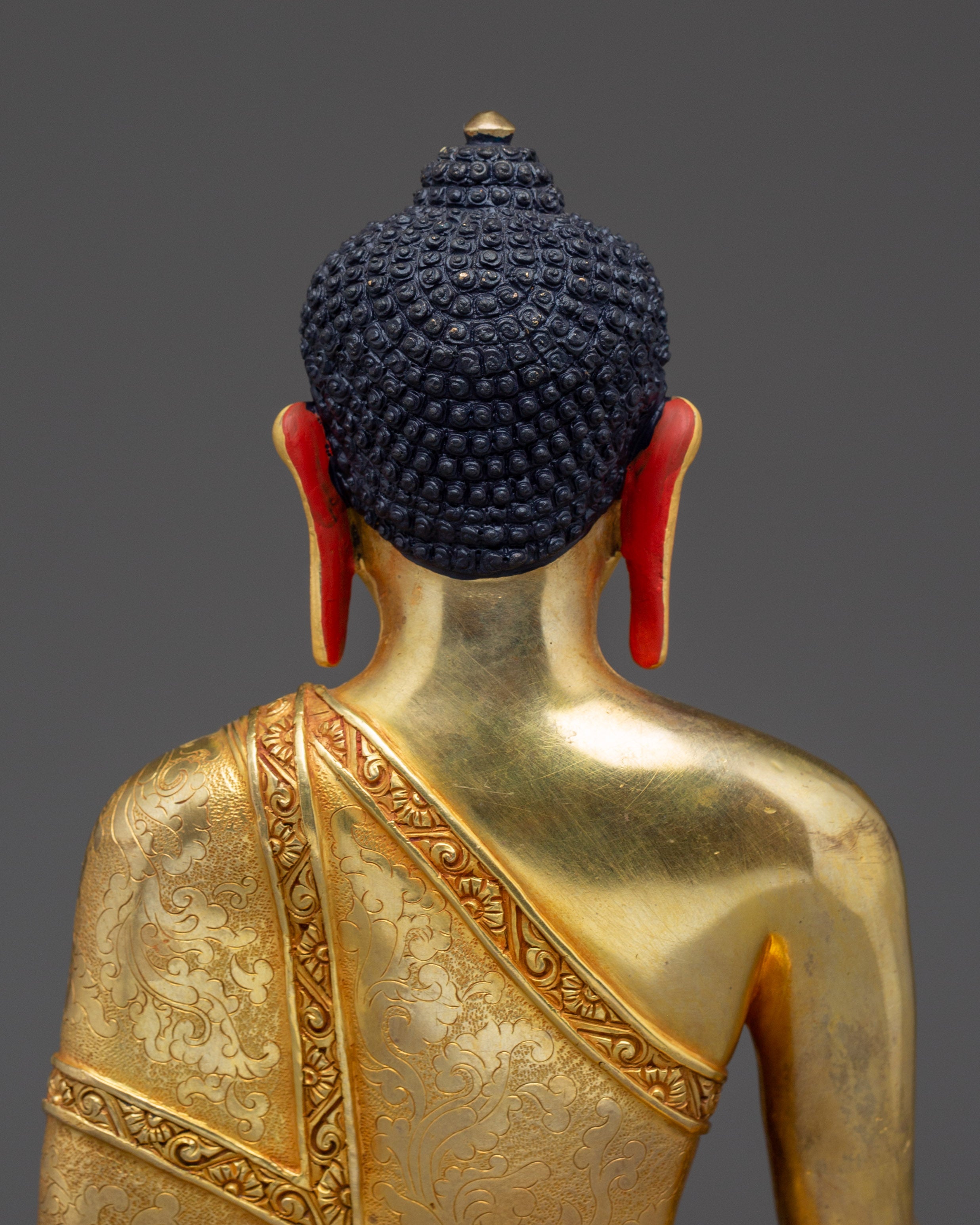 Shakyamuni Buddha with Gold Gilding | Ideal for meditation, spiritual practice