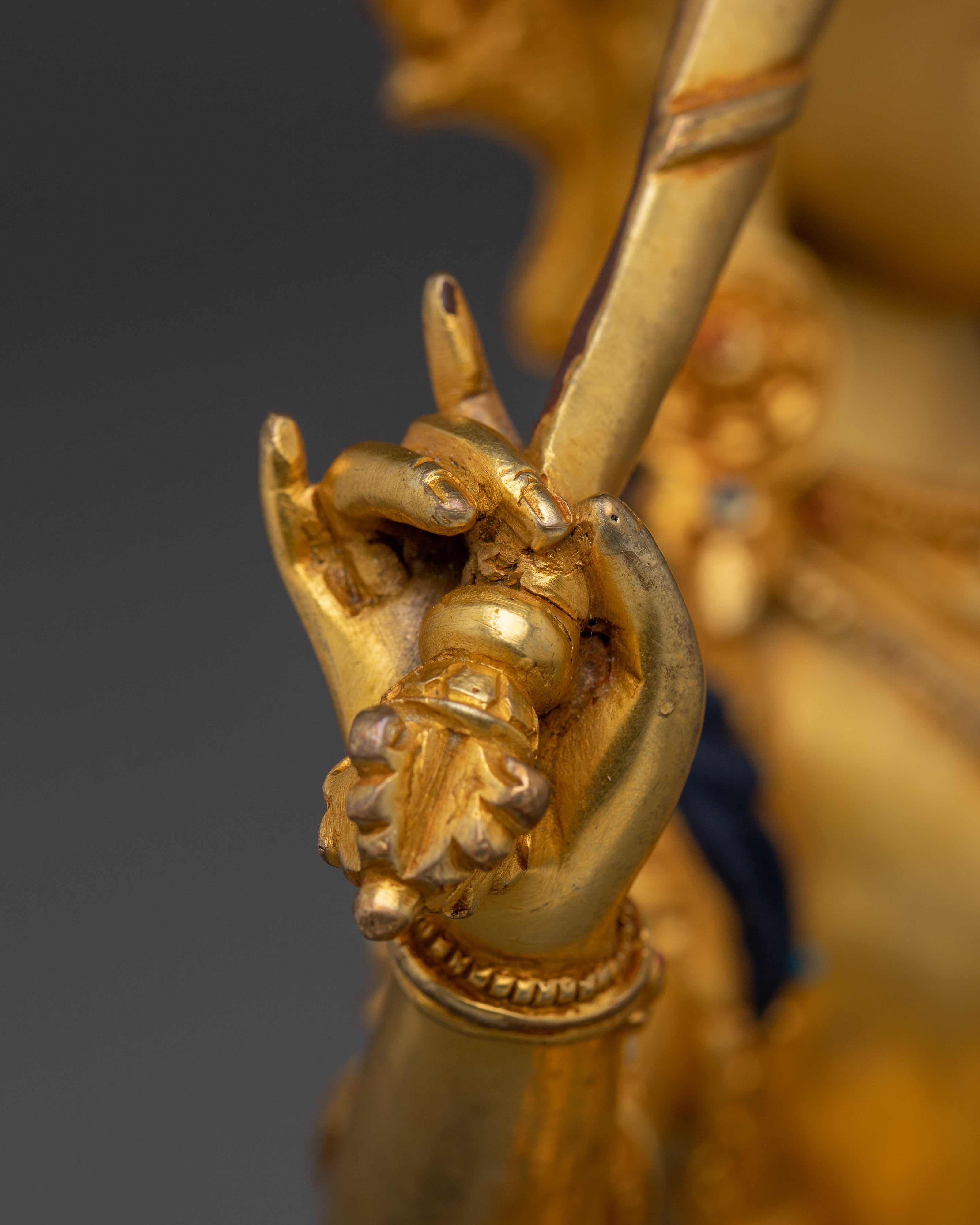 Manjushri, Sword of Wisdom Icon | Handcrafted Nepali Artwork