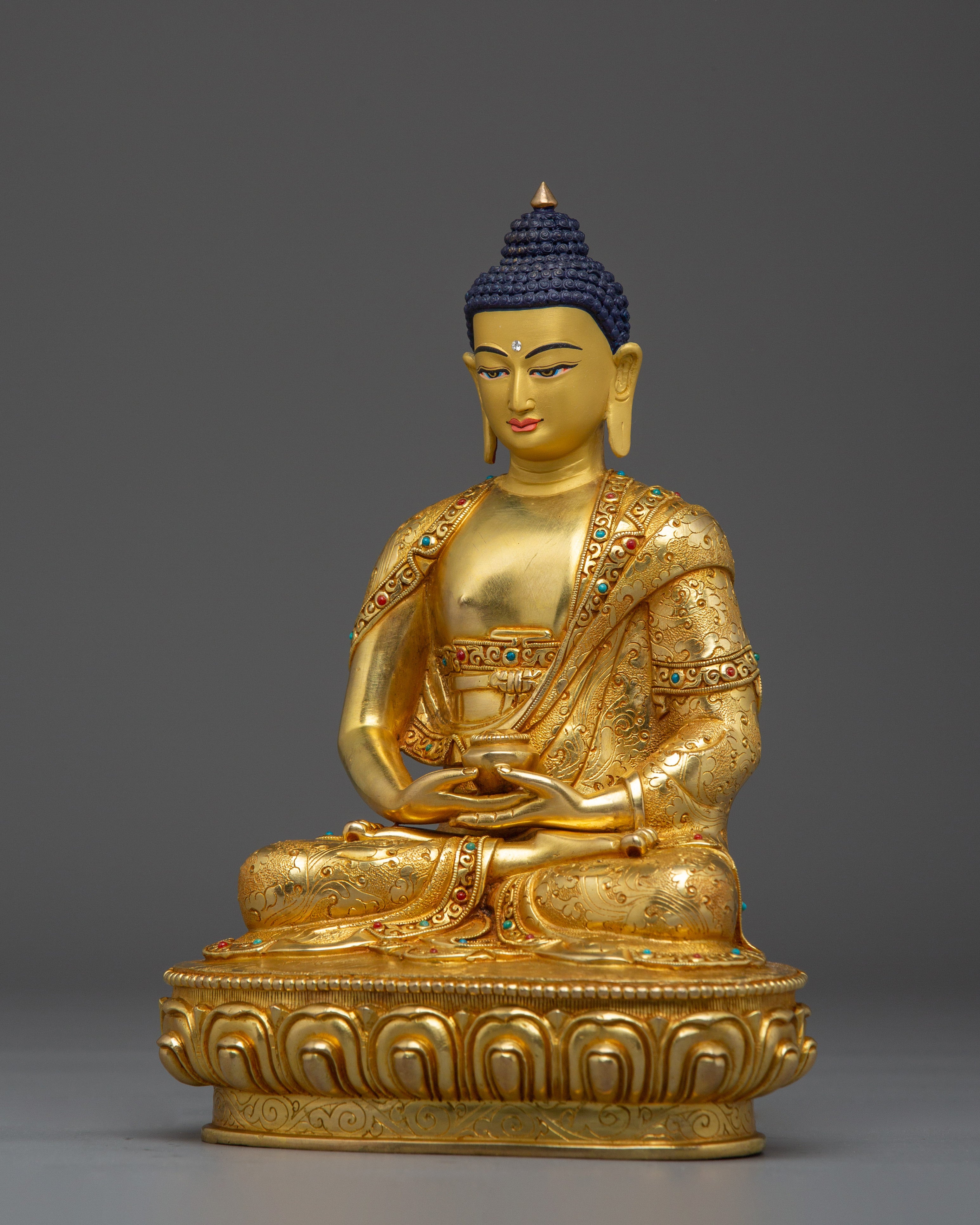 Amitabha, Peaceful Buddha Icon | Nepali Handcrafted Artwork