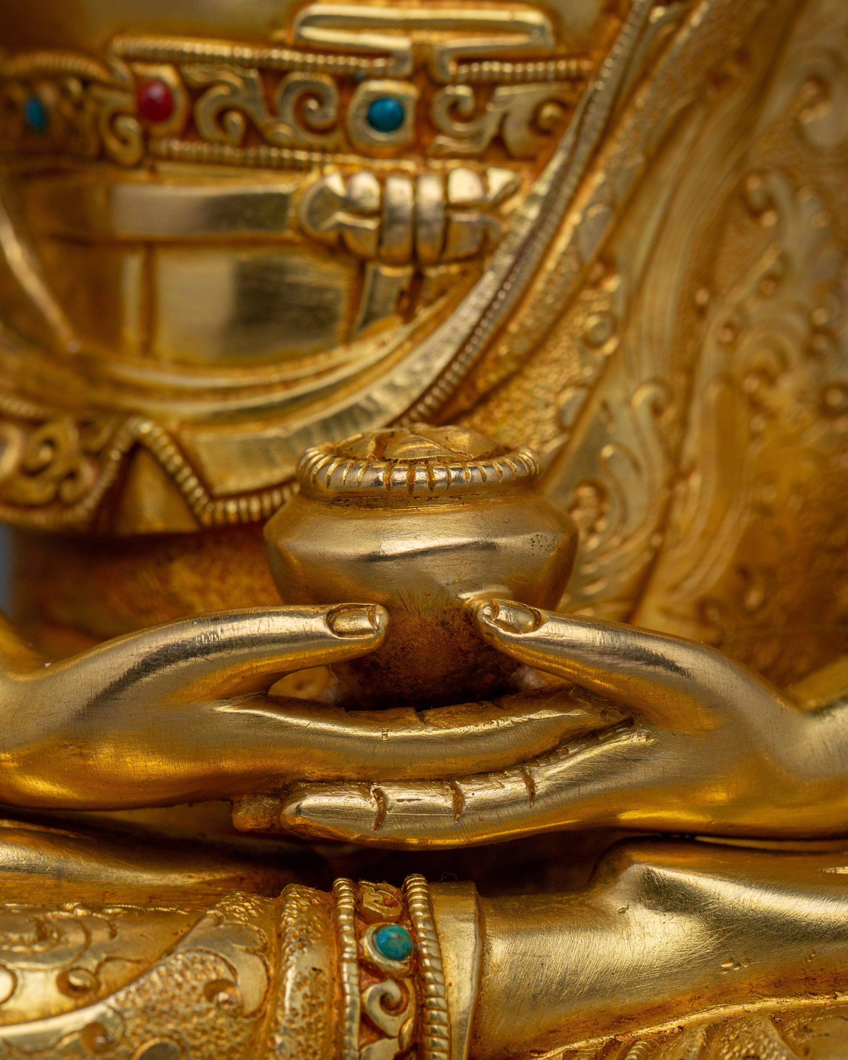 Amitabha, Peaceful Buddha Icon | Nepali Handcrafted Artwork