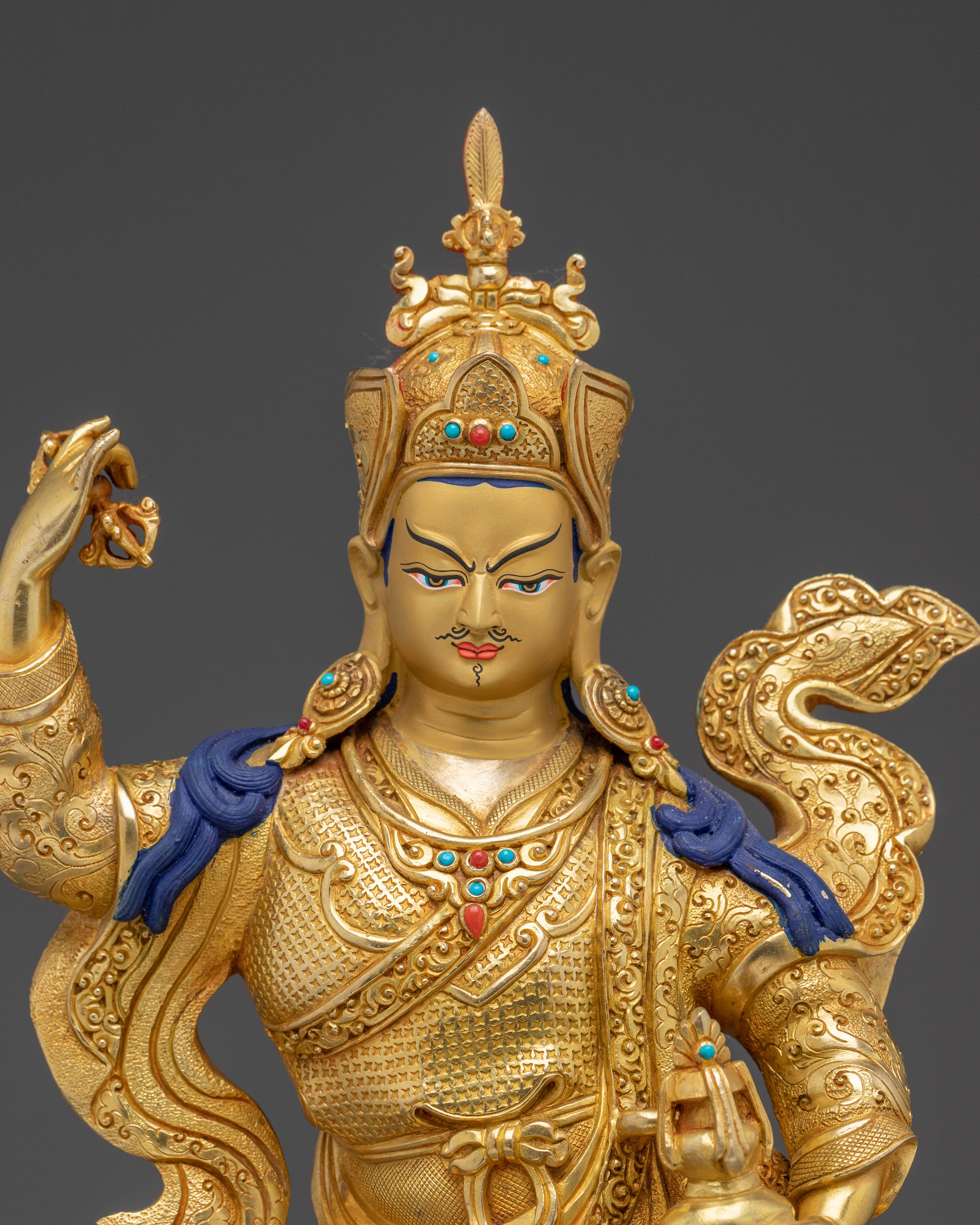 Golden Statue of Standing Guru Rinpoche