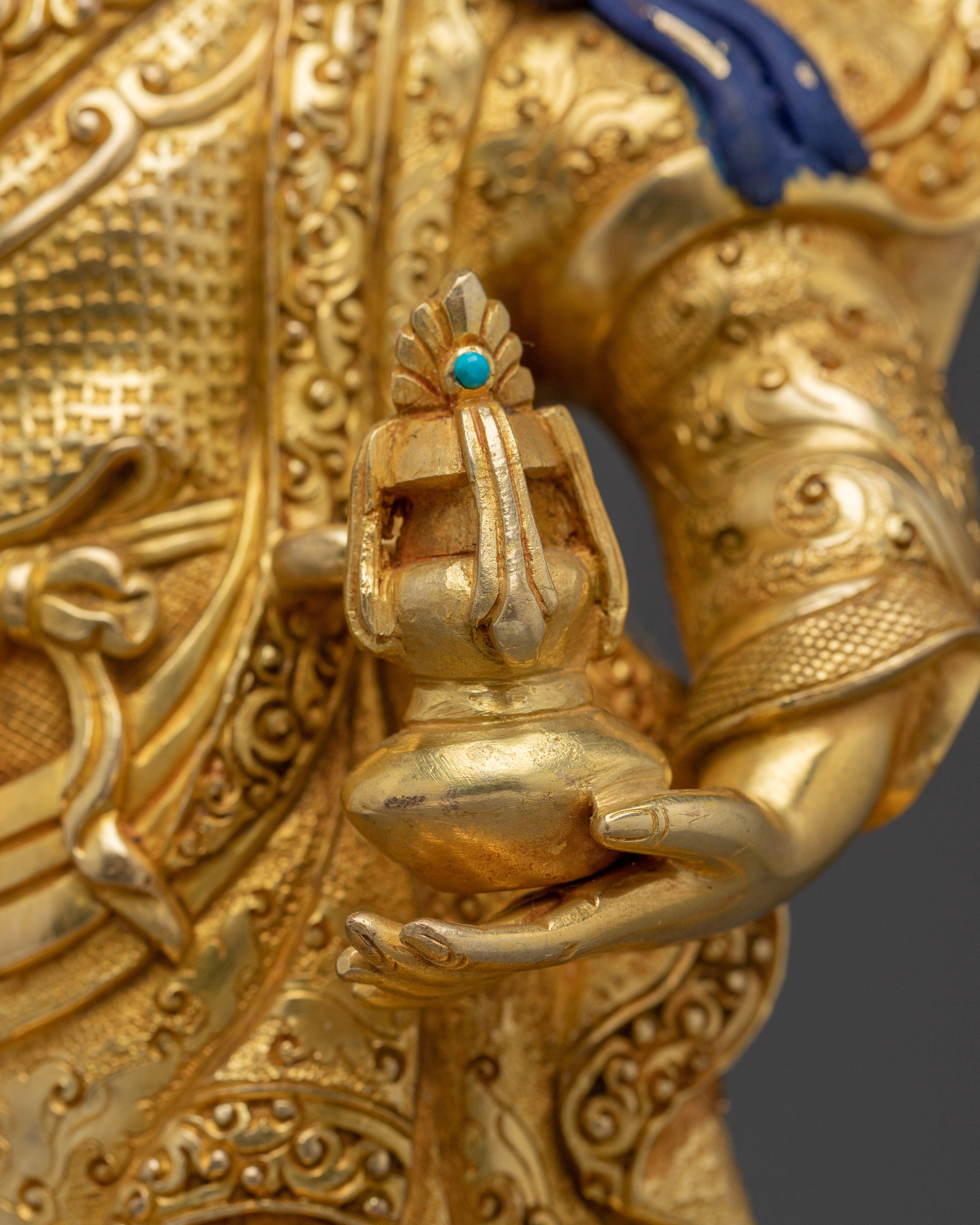 Golden Statue of Standing Guru Rinpoche