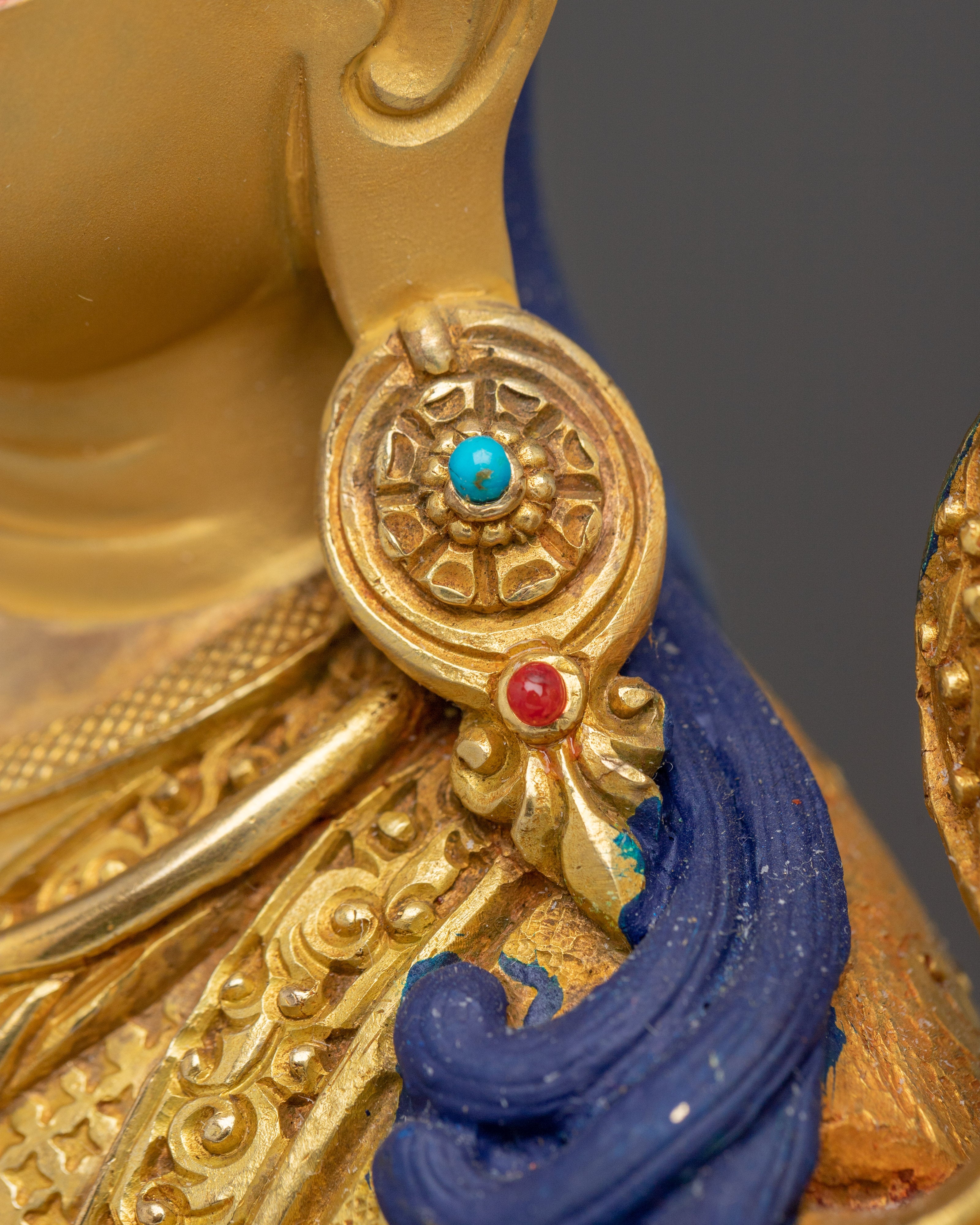 Golden Statue of Standing Guru Rinpoche