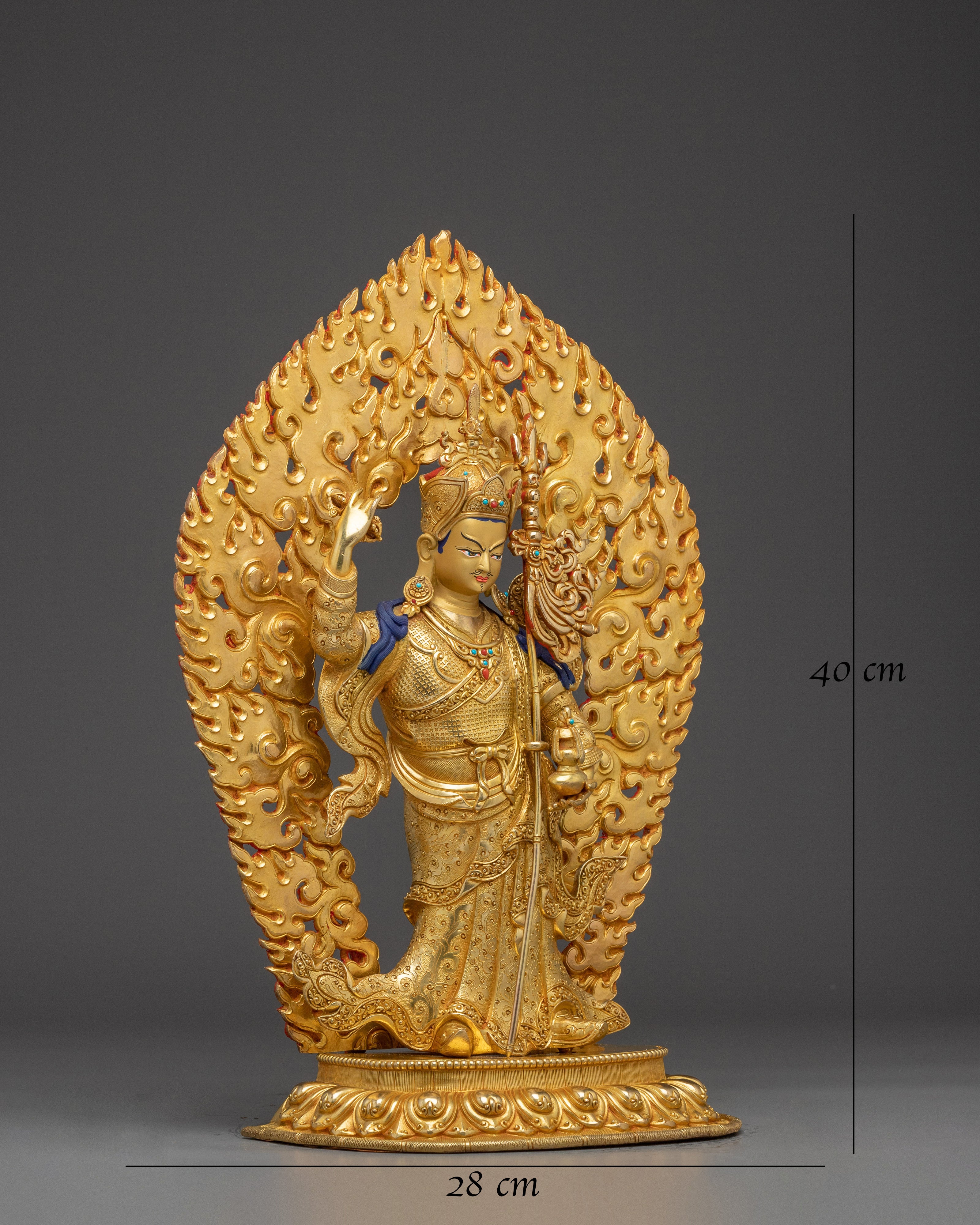 Golden Statue of Standing Guru Rinpoche