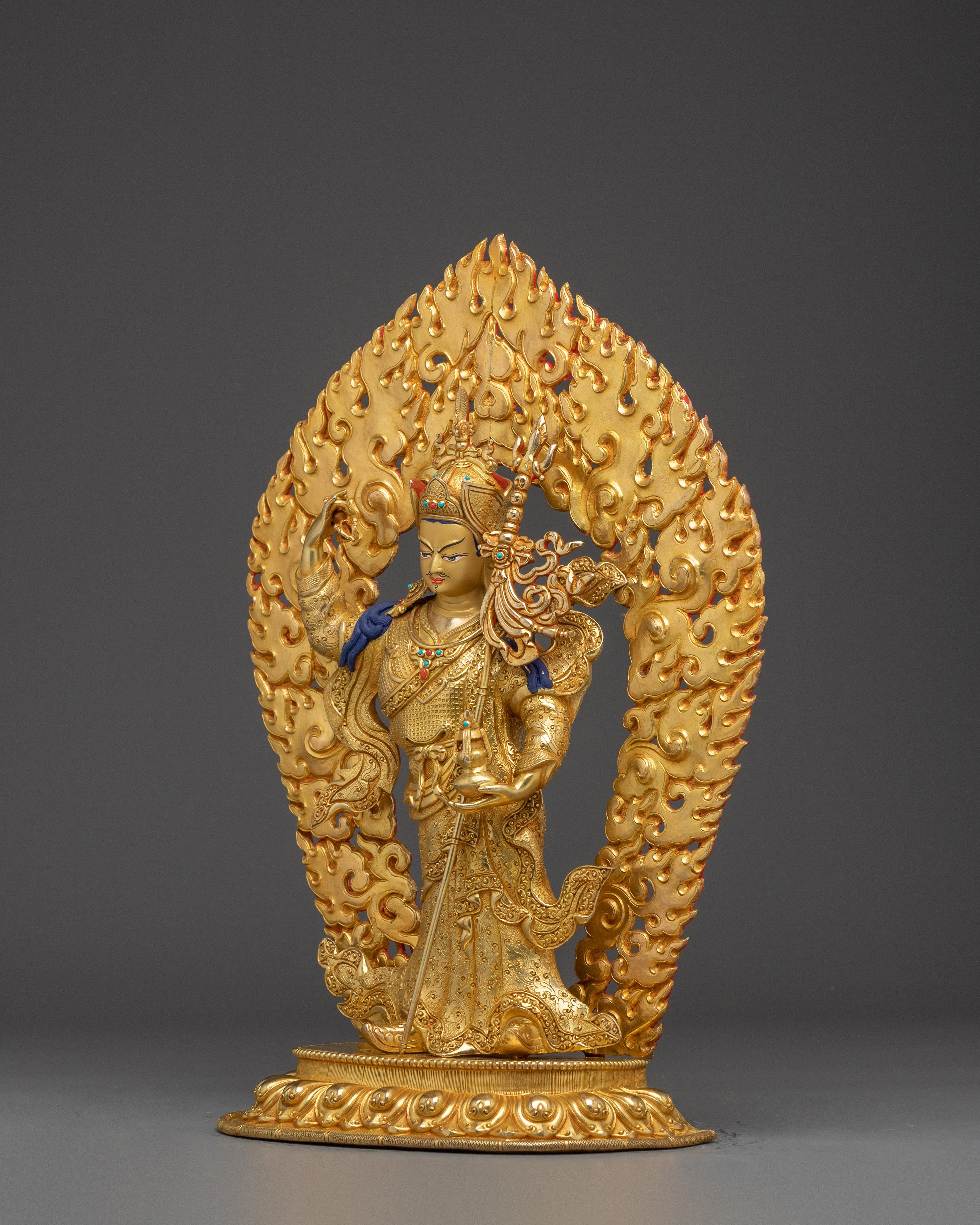 Golden Statue of Standing Guru Rinpoche