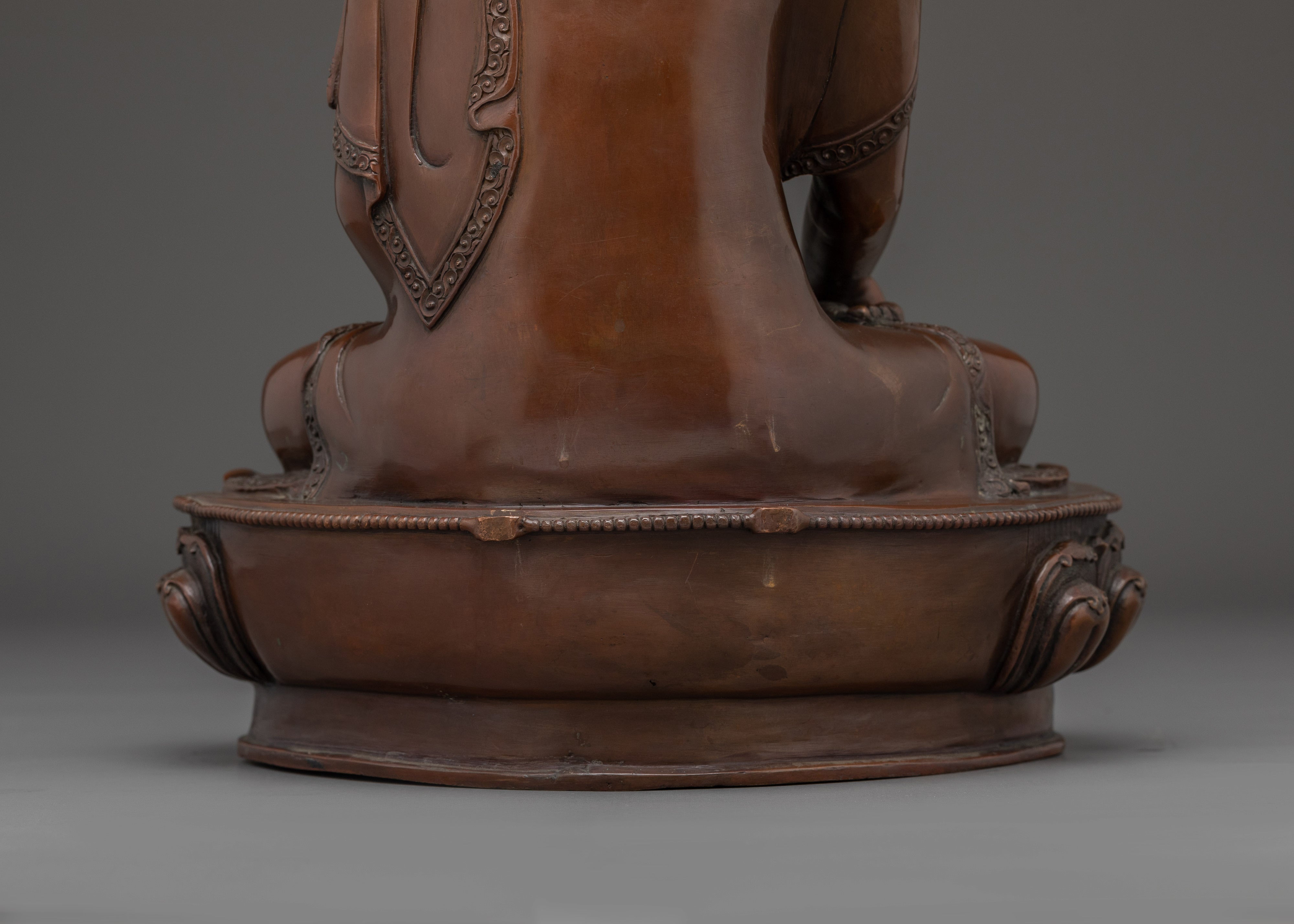 Shakyamuni Buddha Statue with Oxidized Copper | Meditation & Shrine Decor