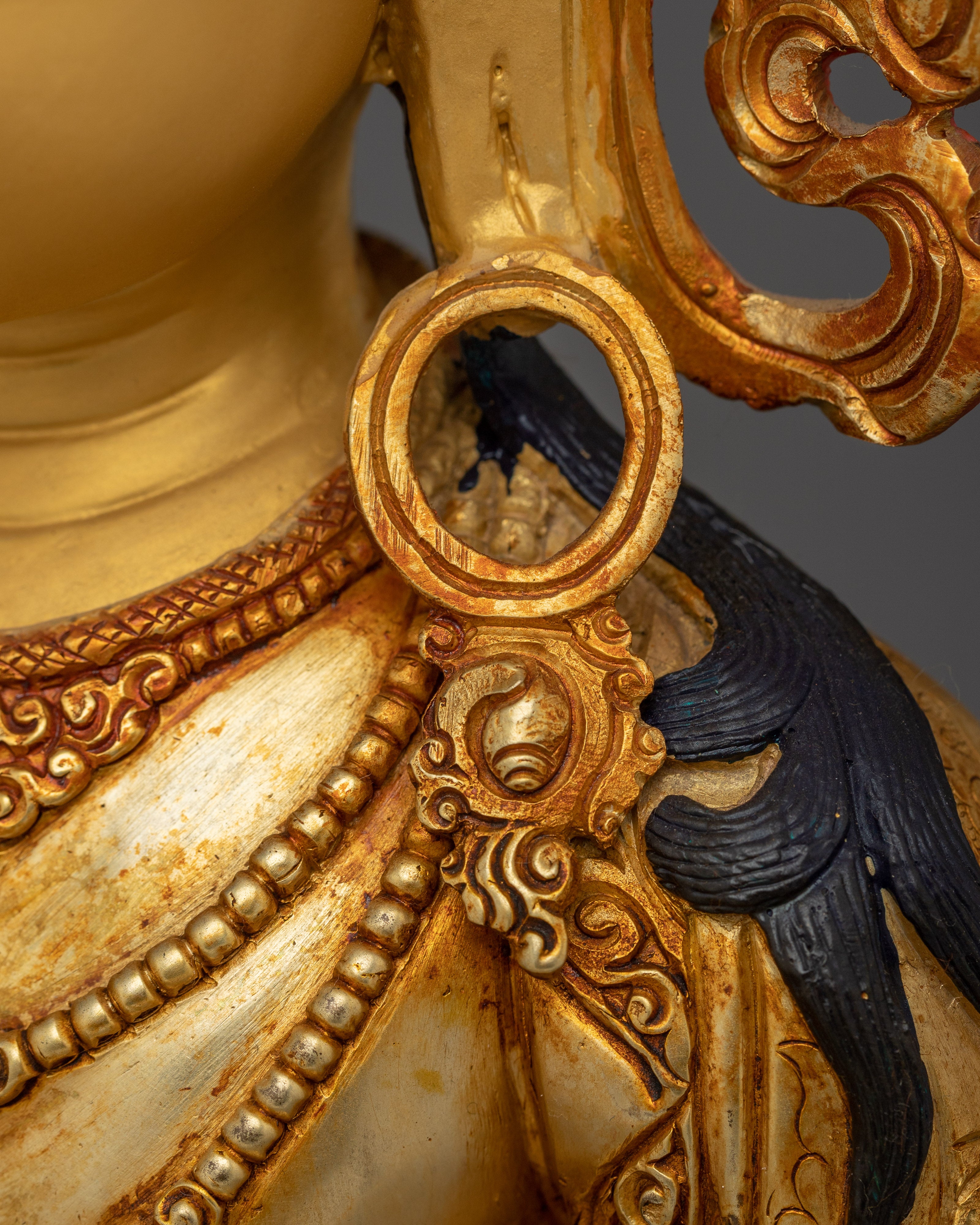 Sacred Amitayus Icon | Gold Gilded Tibetan Artwork