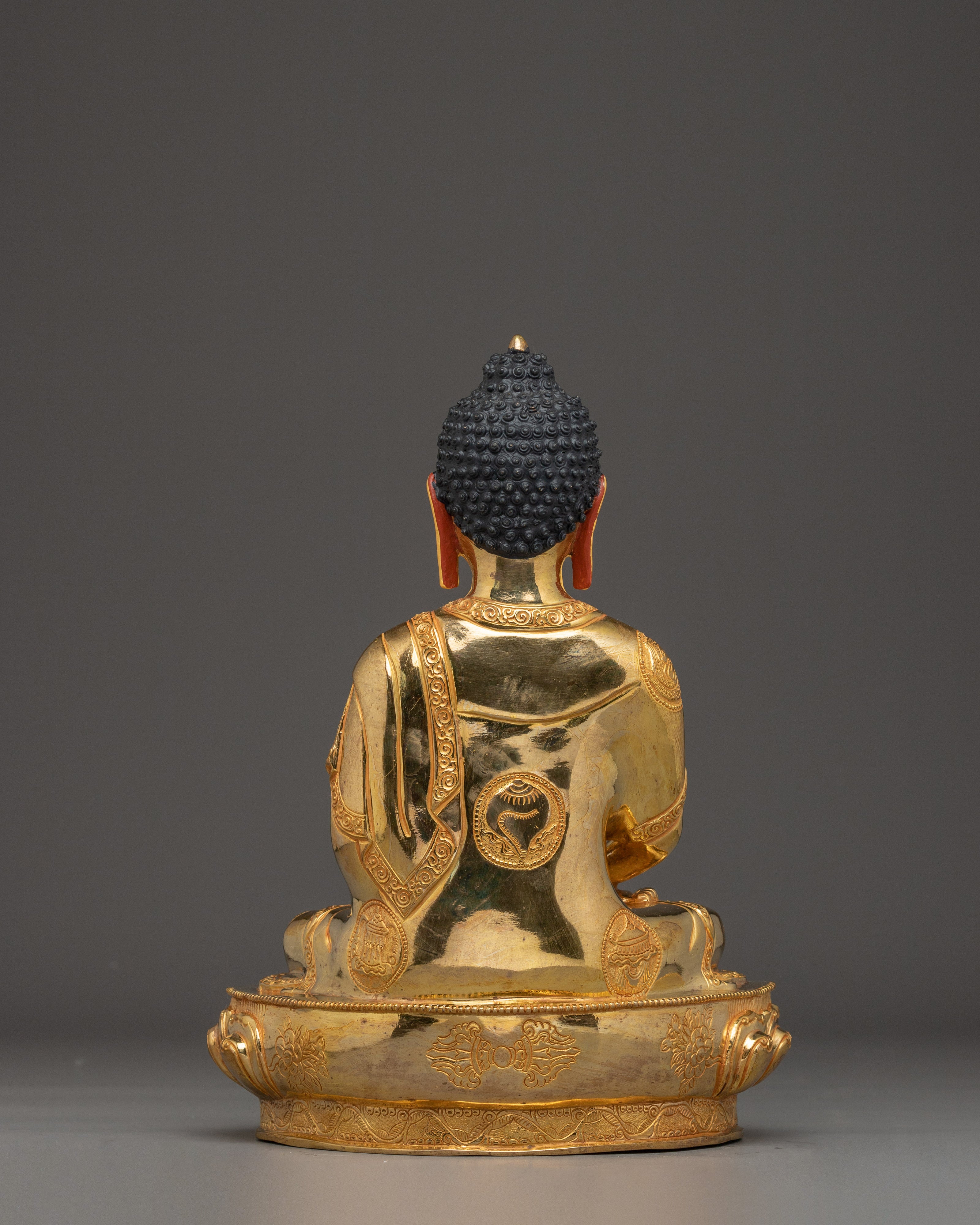 Amitabha, Buddha of Infinite Light | Gold Gilded Sculpture