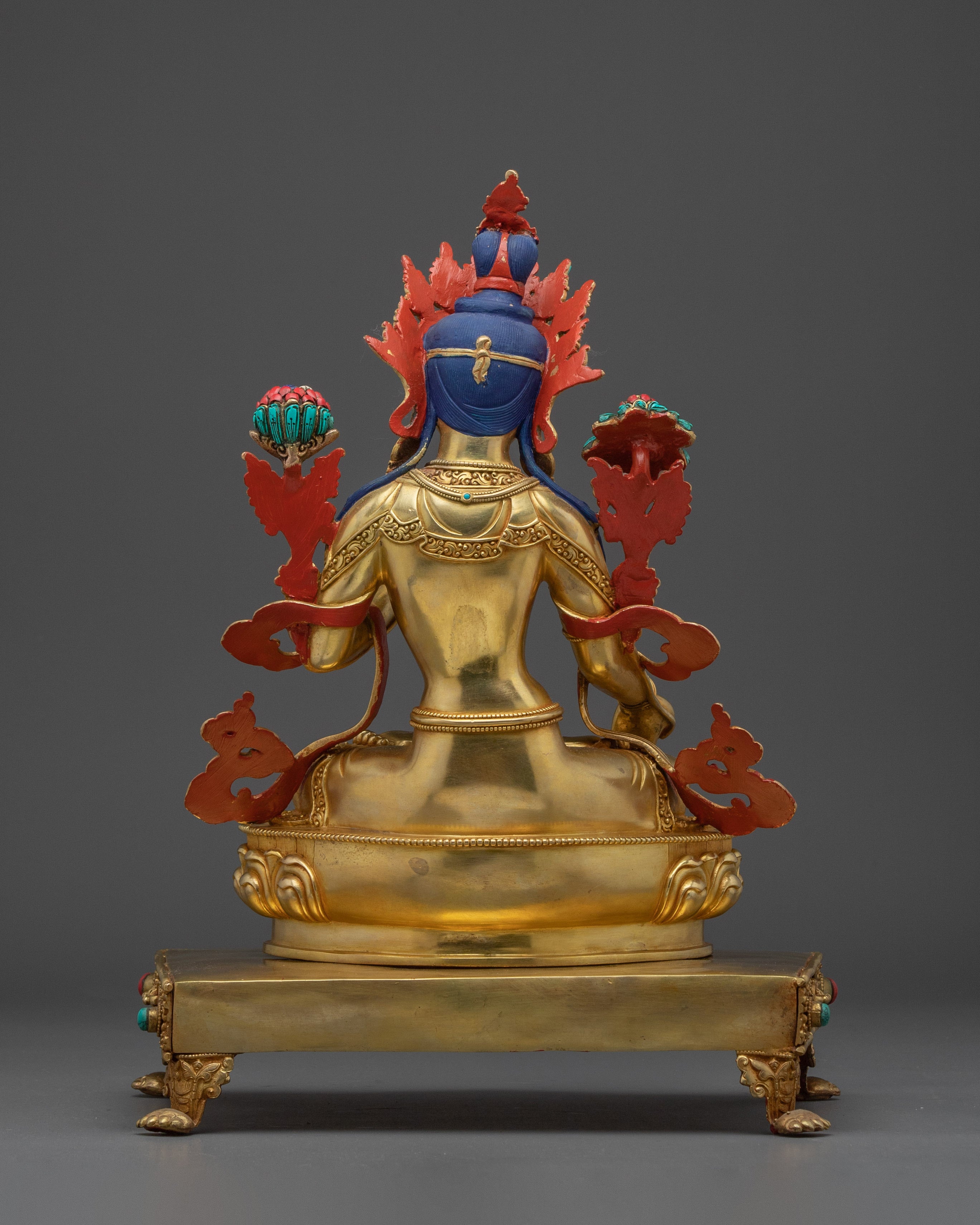 Serene White Tara Figure | Compassionate Tibetan Deity of Life and Peace