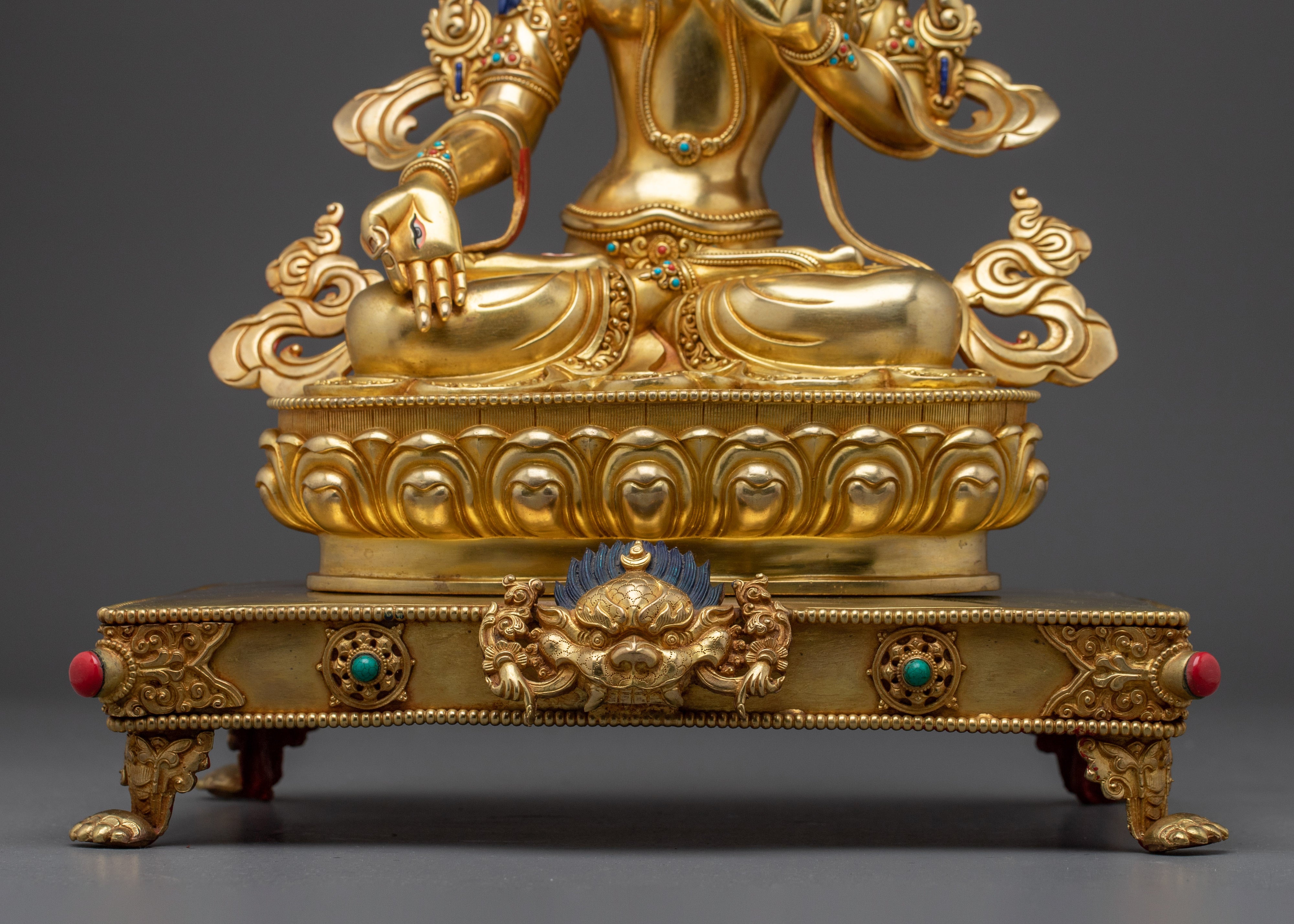 Serene White Tara Figure | Compassionate Tibetan Deity of Life and Peace