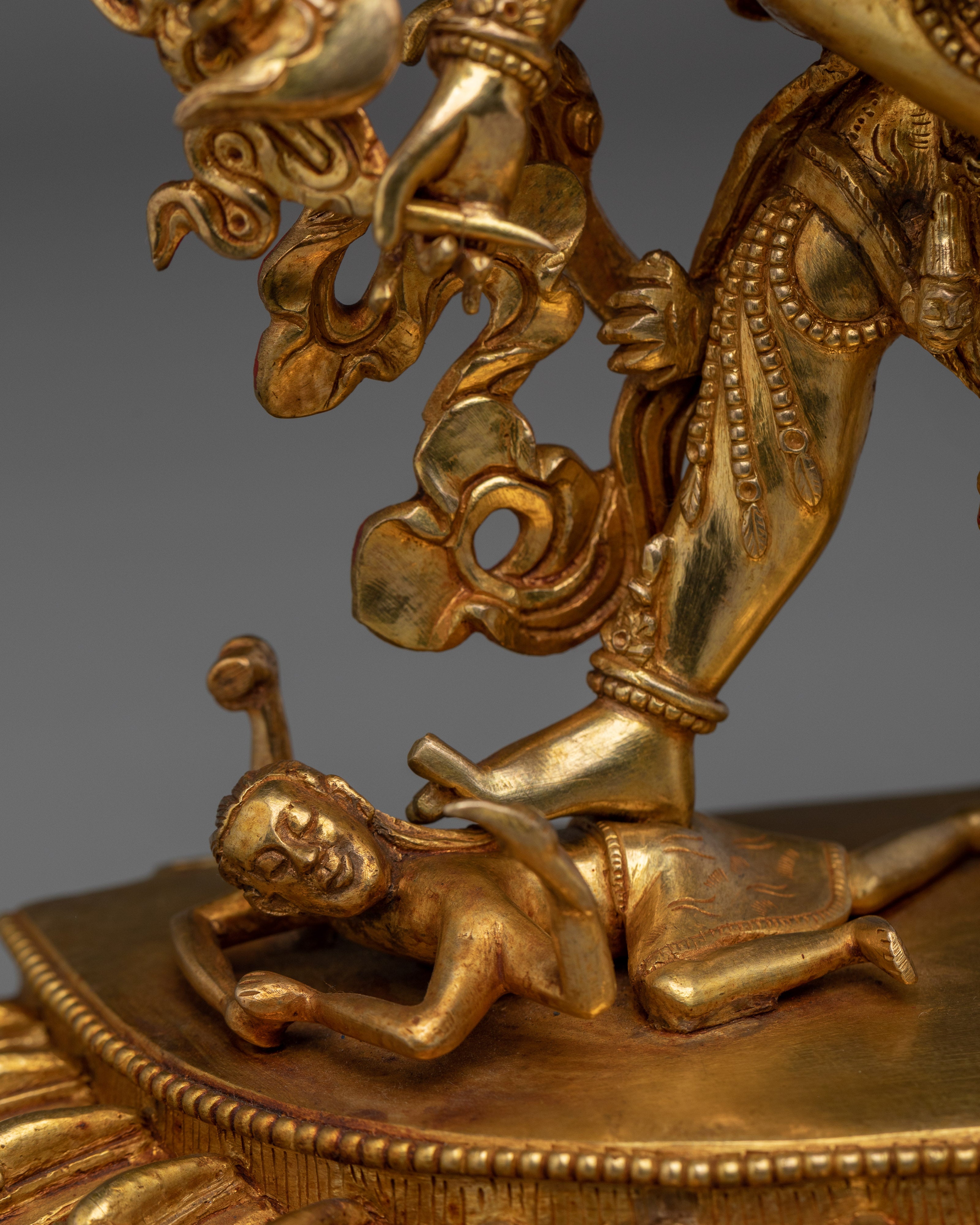 24K Gold Gilded Chakrasamvara Statue | Sculpture for Altar