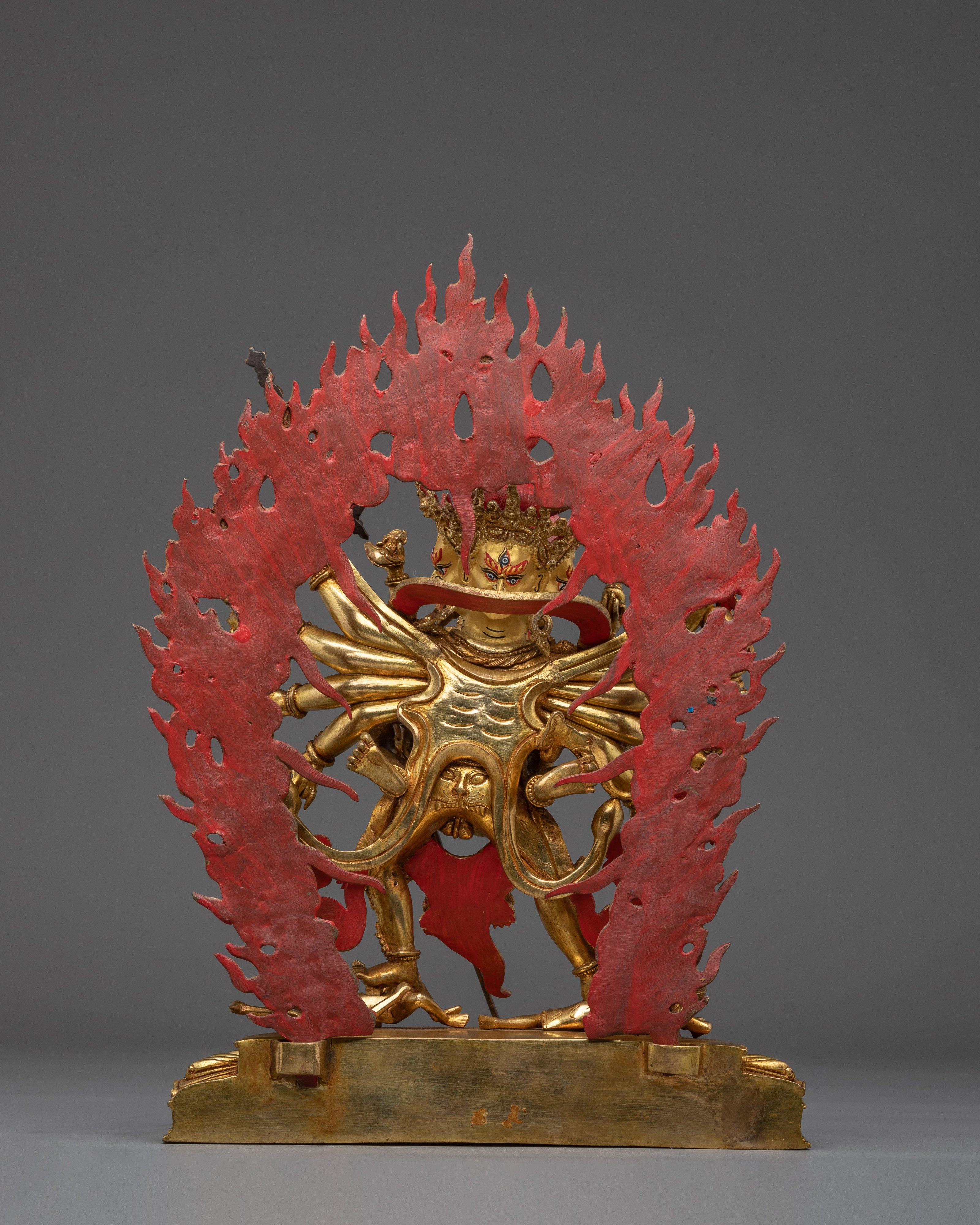 24K Gold Gilded Chakrasamvara Statue | Sculpture for Altar