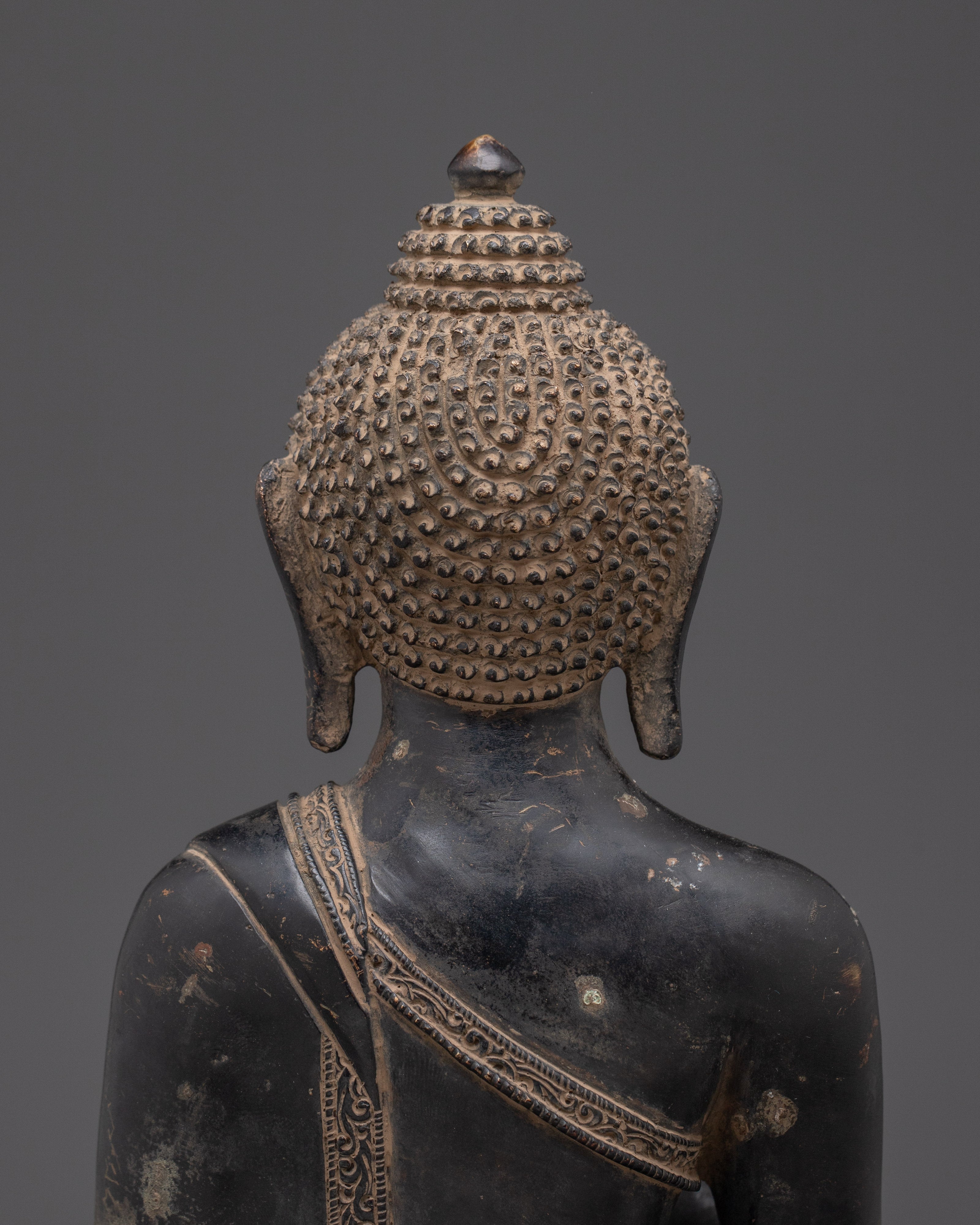 Buddha Amogasiddhi Copper Statue | Divine Dhyani Buddha