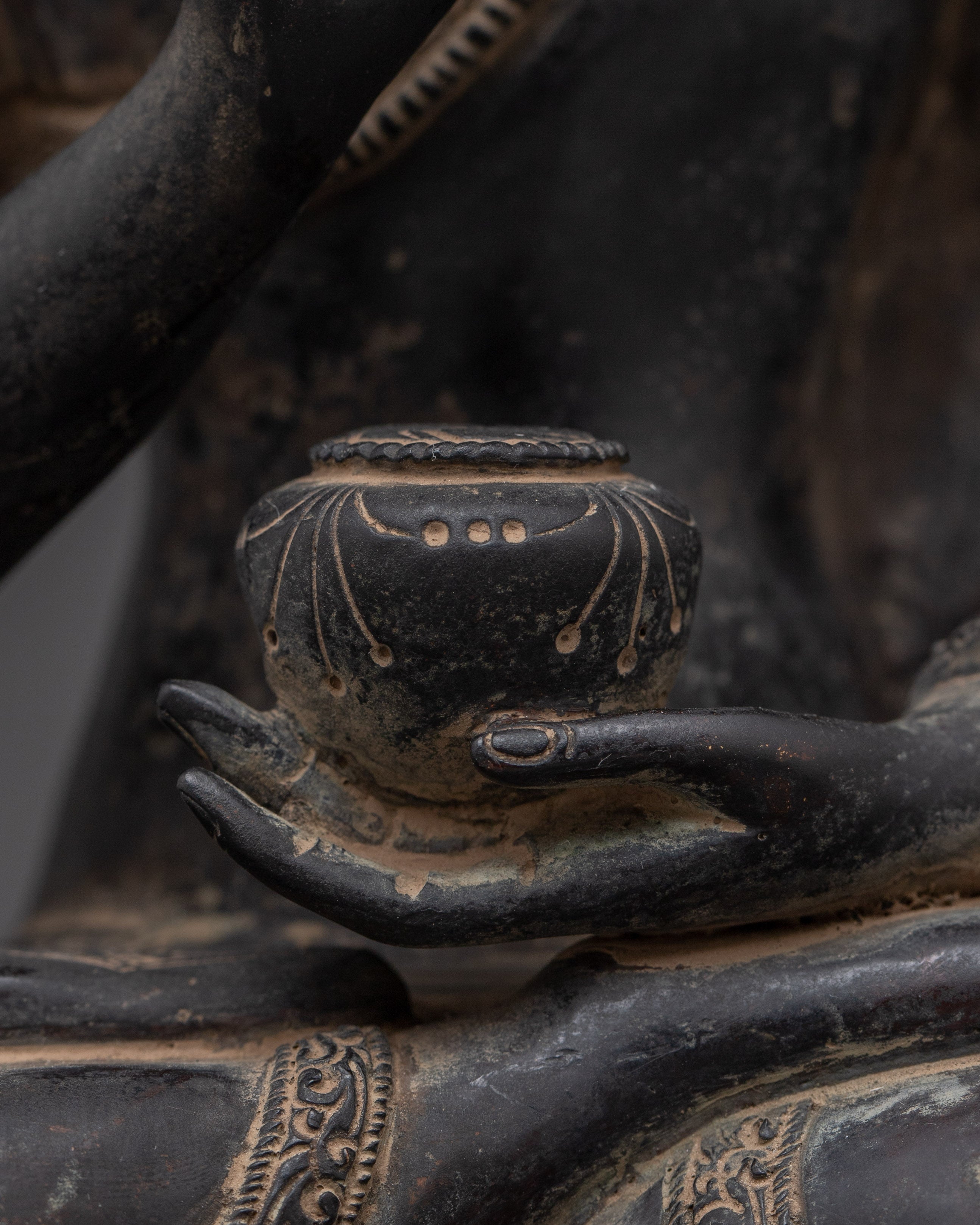 Buddha Amogasiddhi Copper Statue | Divine Dhyani Buddha