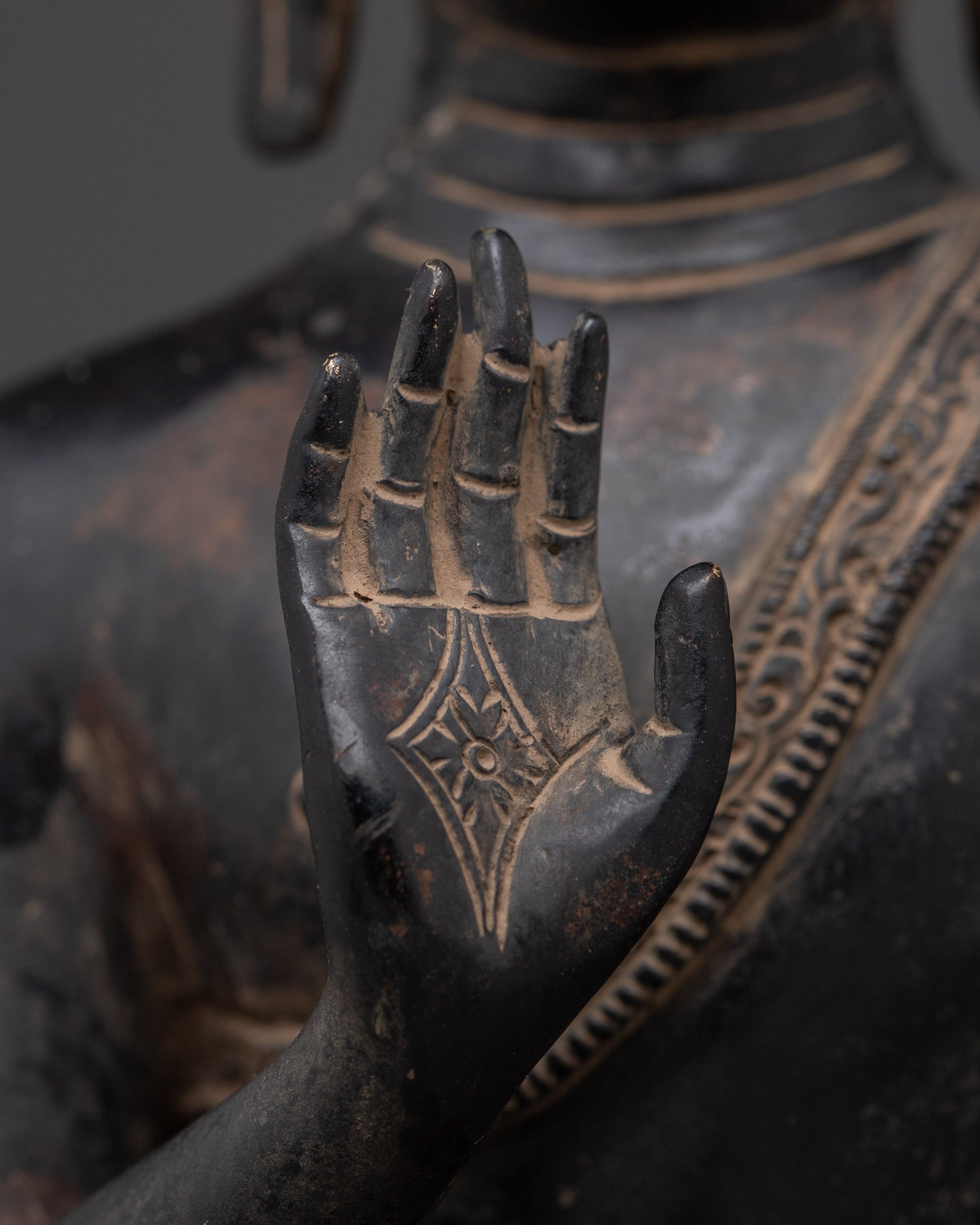 Buddha Amogasiddhi Copper Statue | Divine Dhyani Buddha