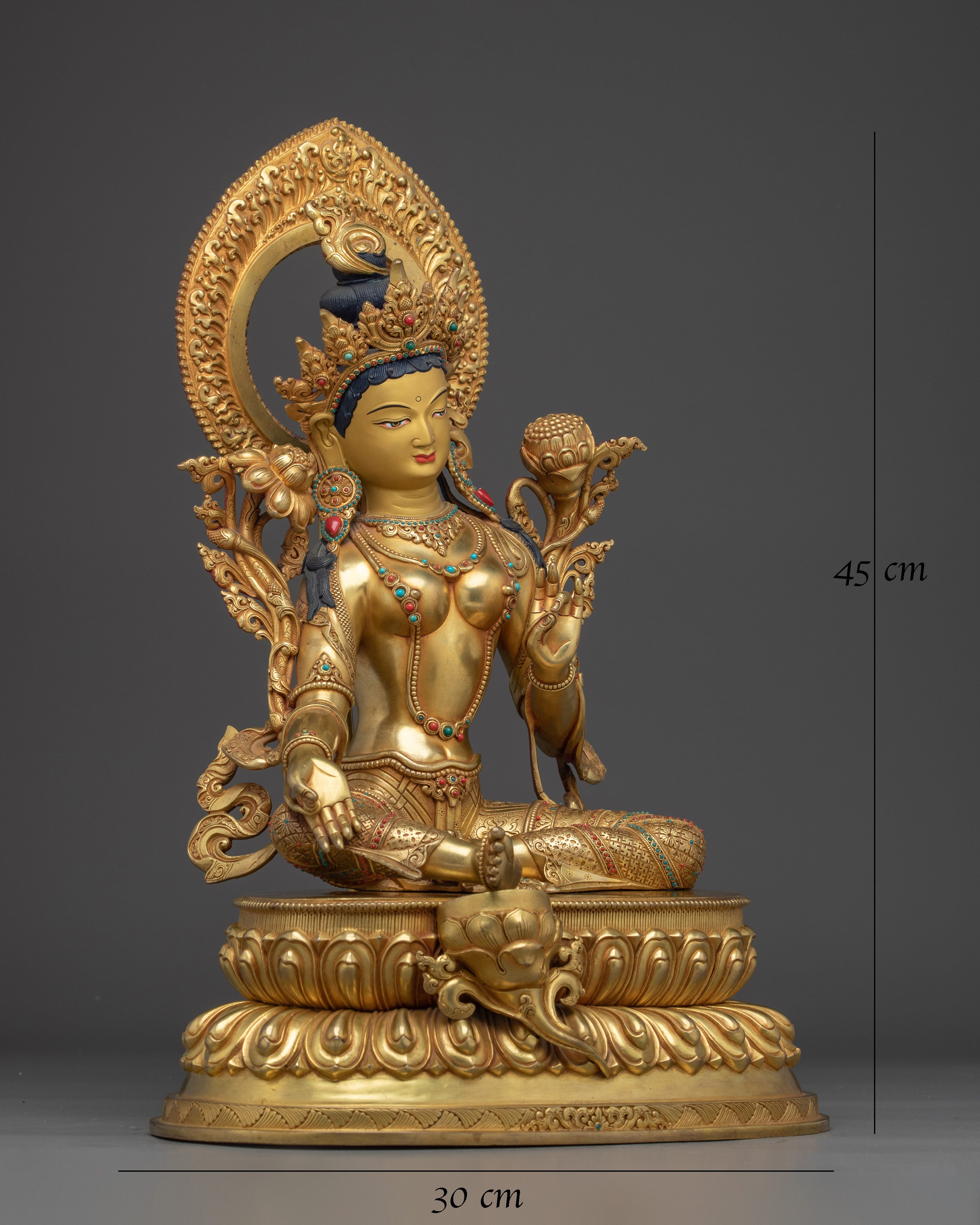 Radiant Green Tara Statue:  Mother of Liberation