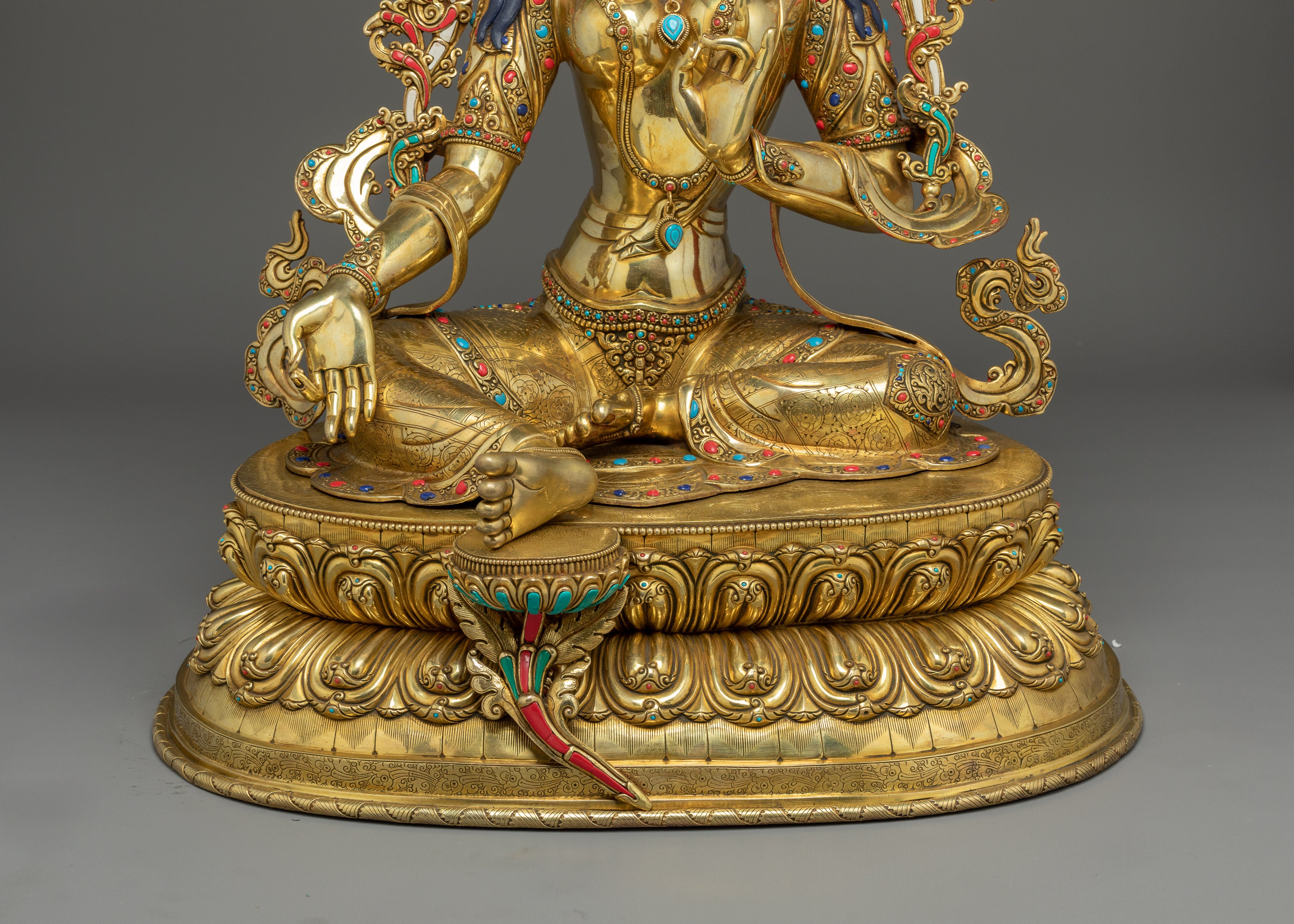 Green Tara Art, Swift Liberator of Compassion | Tibetan Buddhist Sculpture