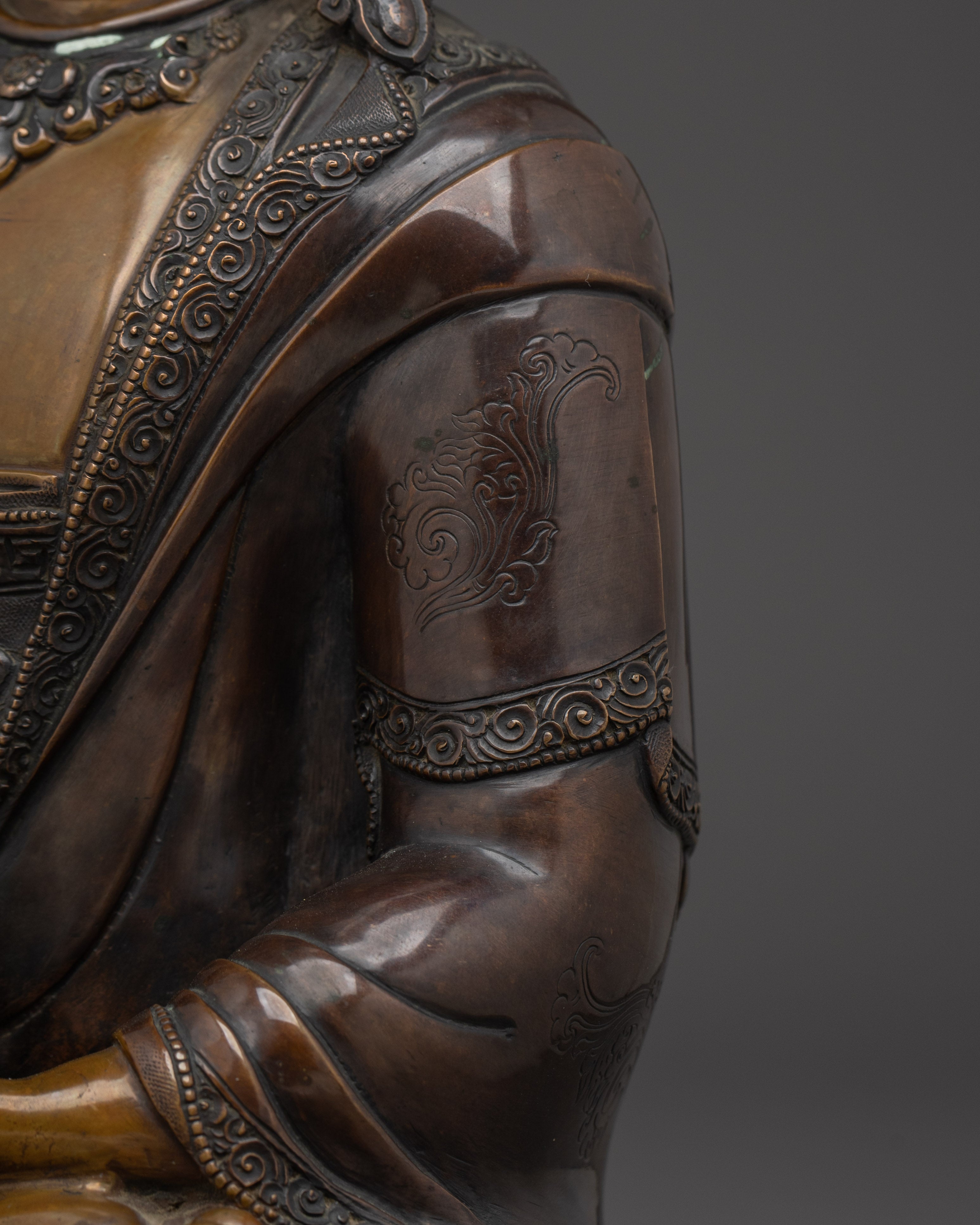 Sacred Crown Shakyamuni Buddha Sculpture | Seated Enlightened Sage