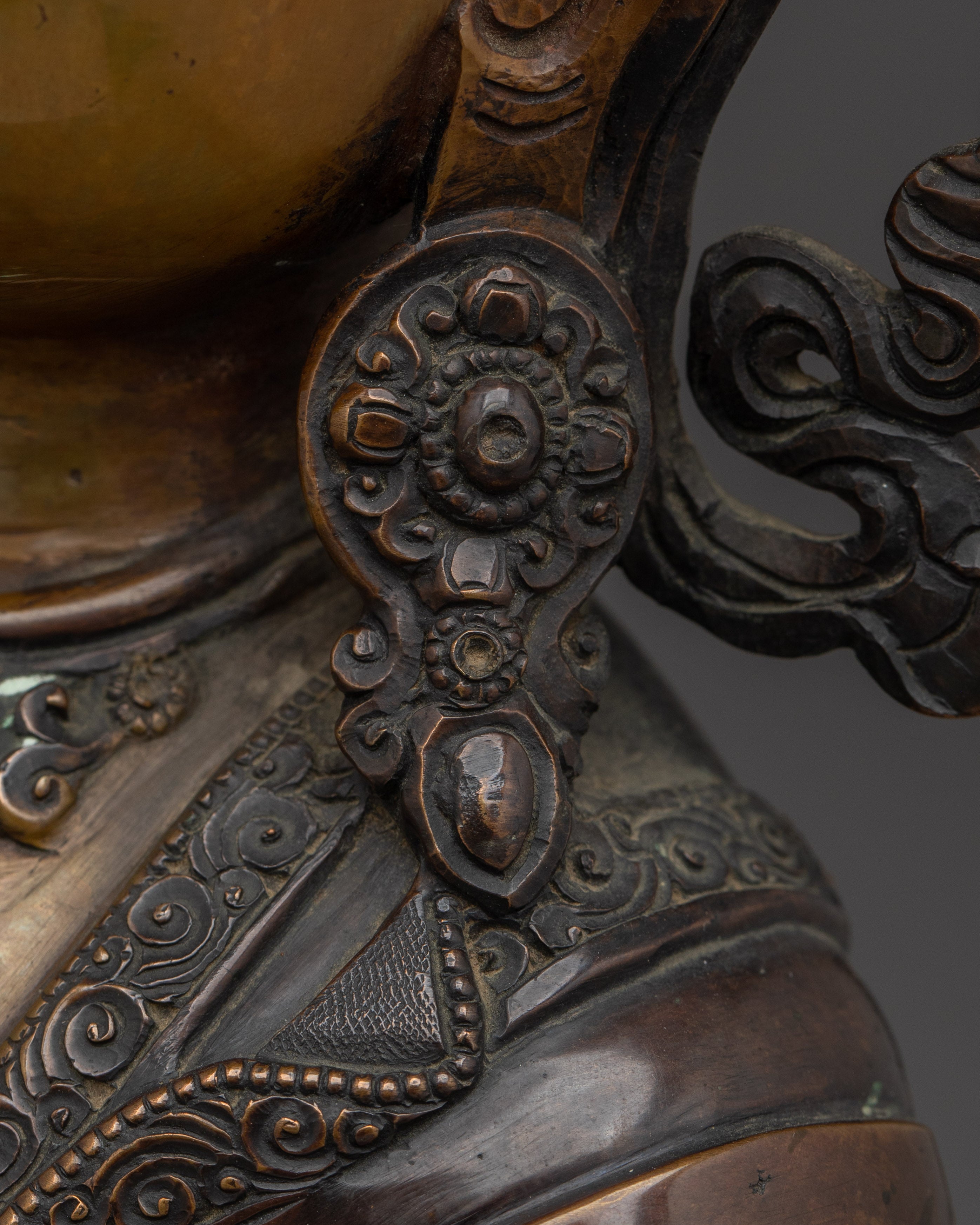 Sacred Crown Shakyamuni Buddha Sculpture | Seated Enlightened Sage