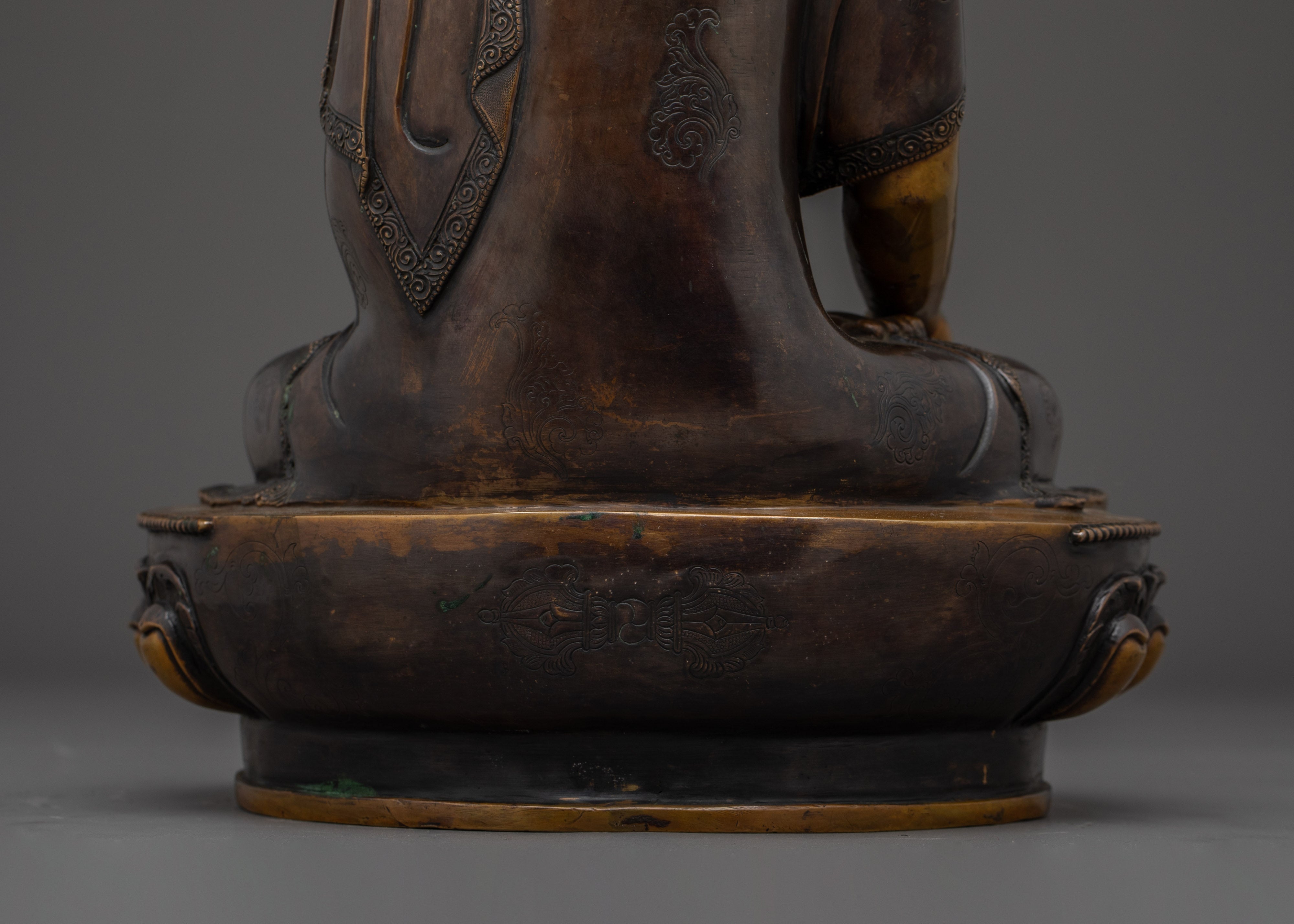Sacred Crown Shakyamuni Buddha Sculpture | Seated Enlightened Sage