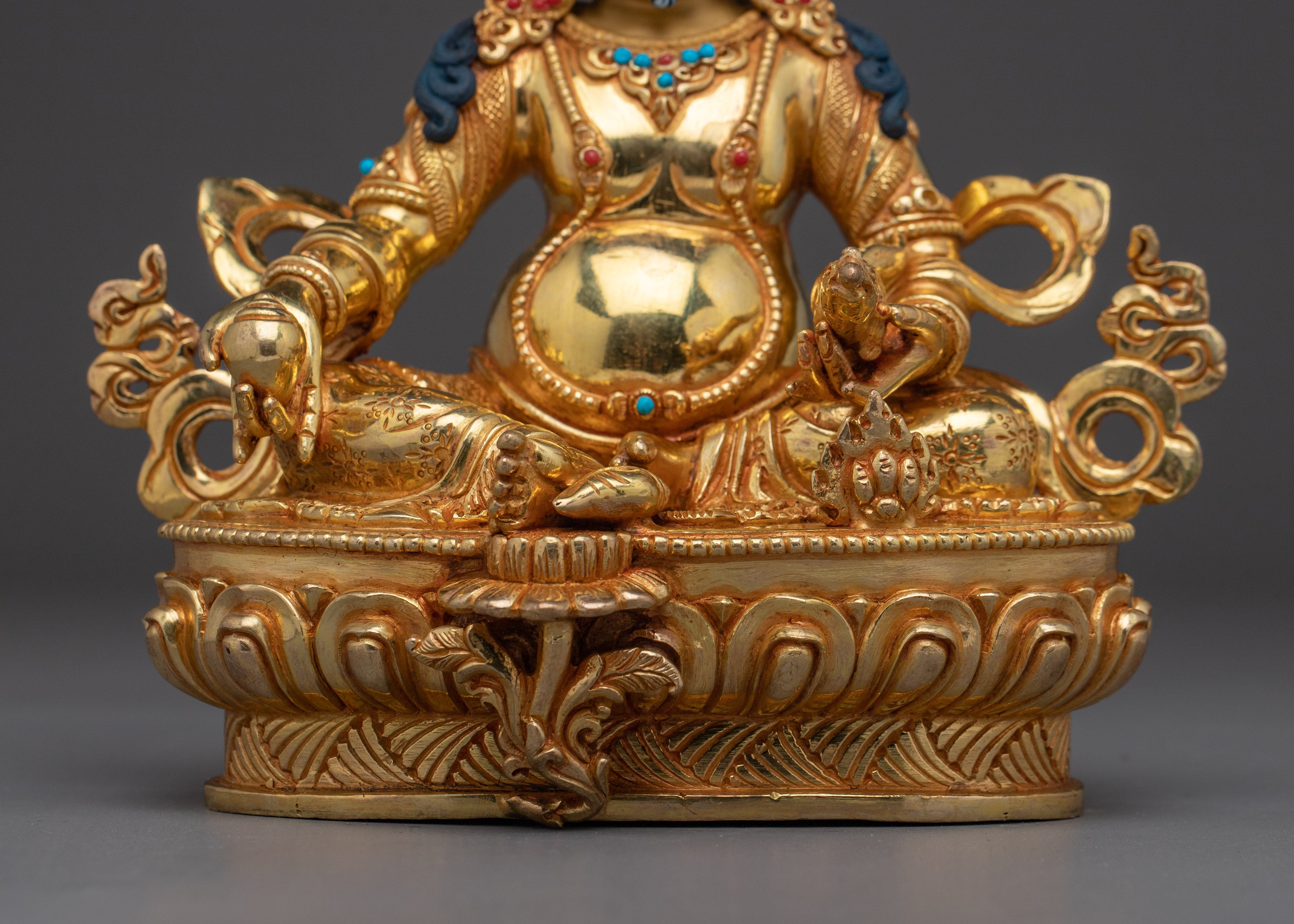 Tibetan Fortune Dzambhala | Handcrafted Icon of Prosperity and Offering