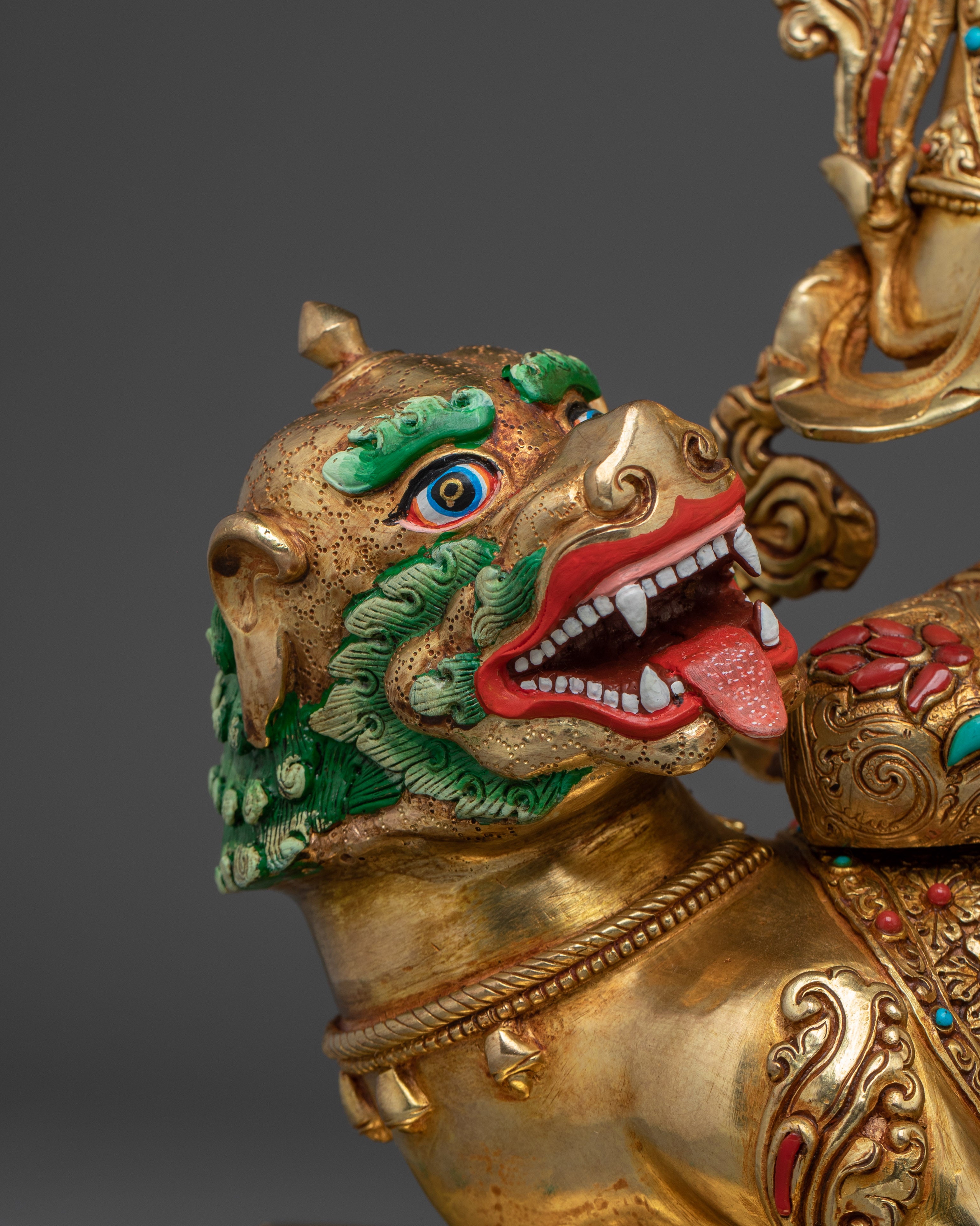 Manjushri Statue in 24K Gold Gilding and Copper | Bodhisattva of Wisdom