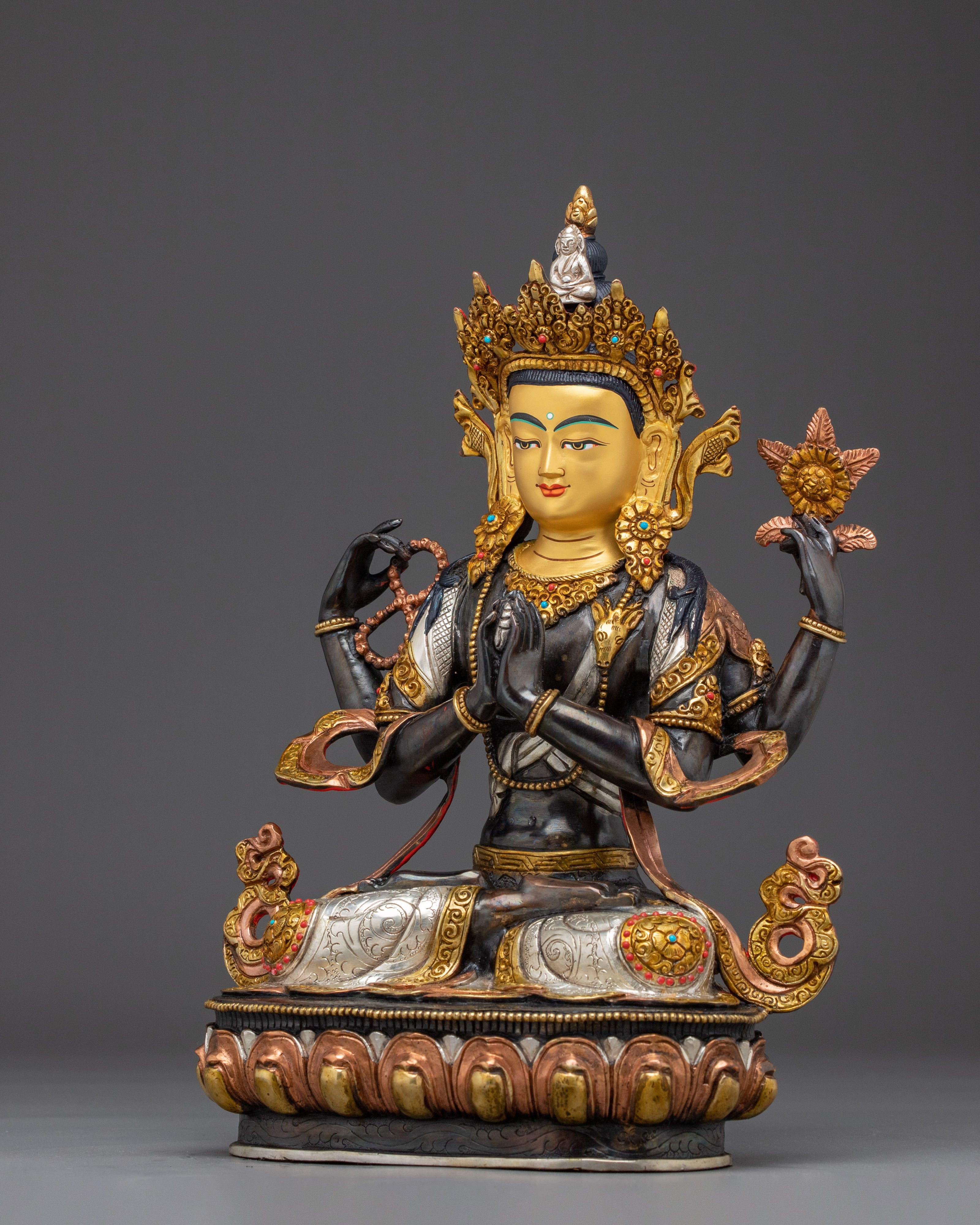 Spiritual Guardian Chenrezig Art | Sacred Buddhist Art