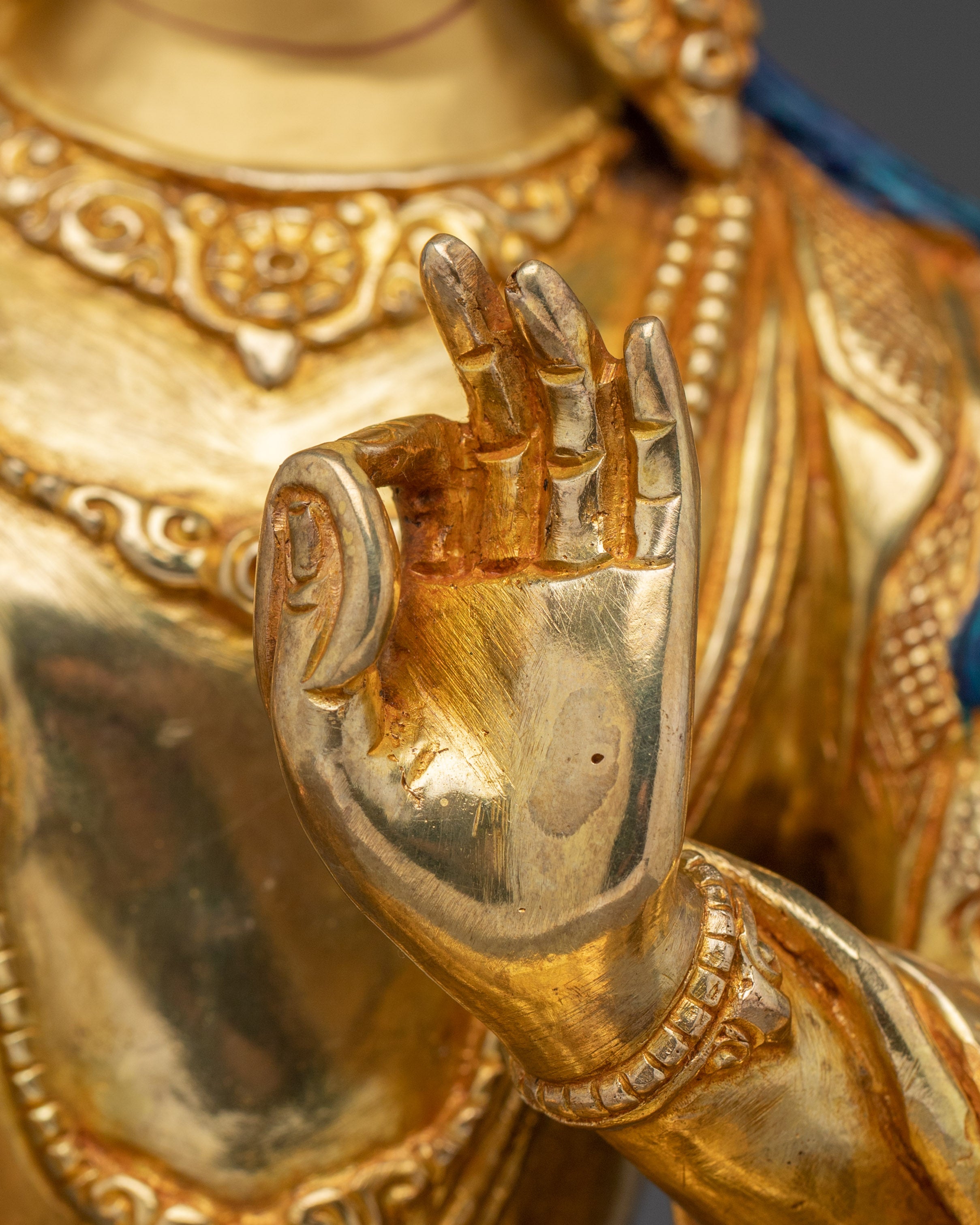 Maha Manjushri 24K Gold Gilded Statue | Stunning Piece for Spiritual Practice